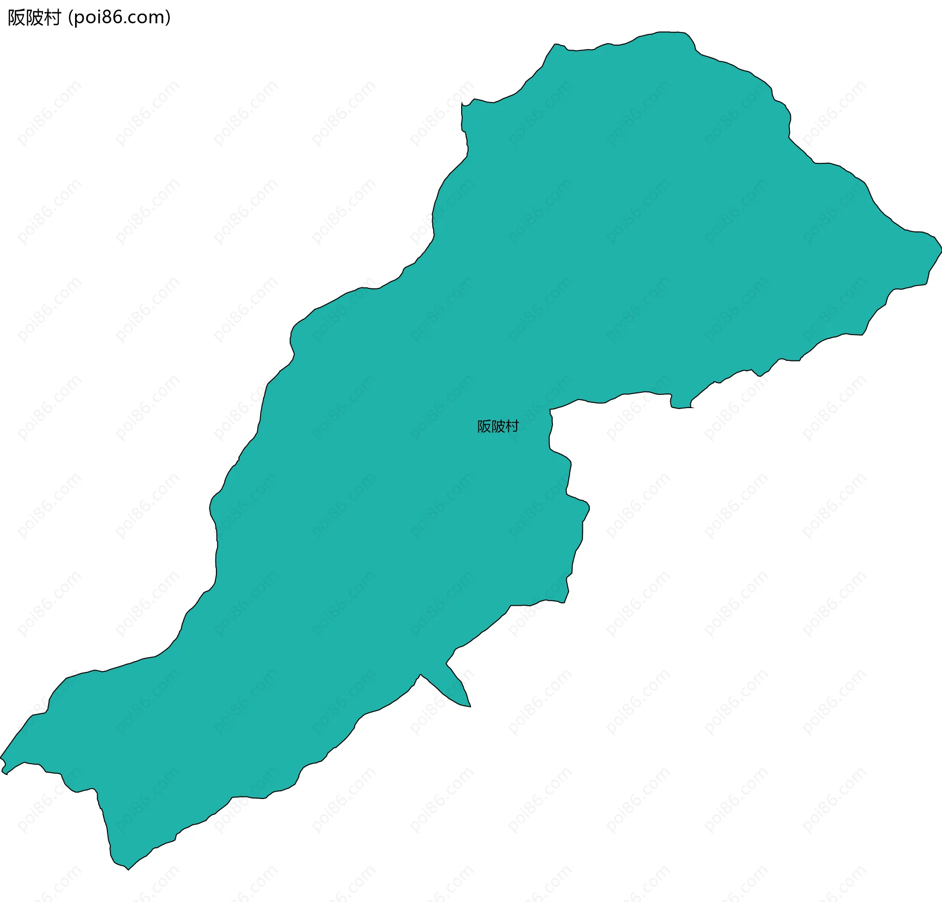 阪陂村边界地图