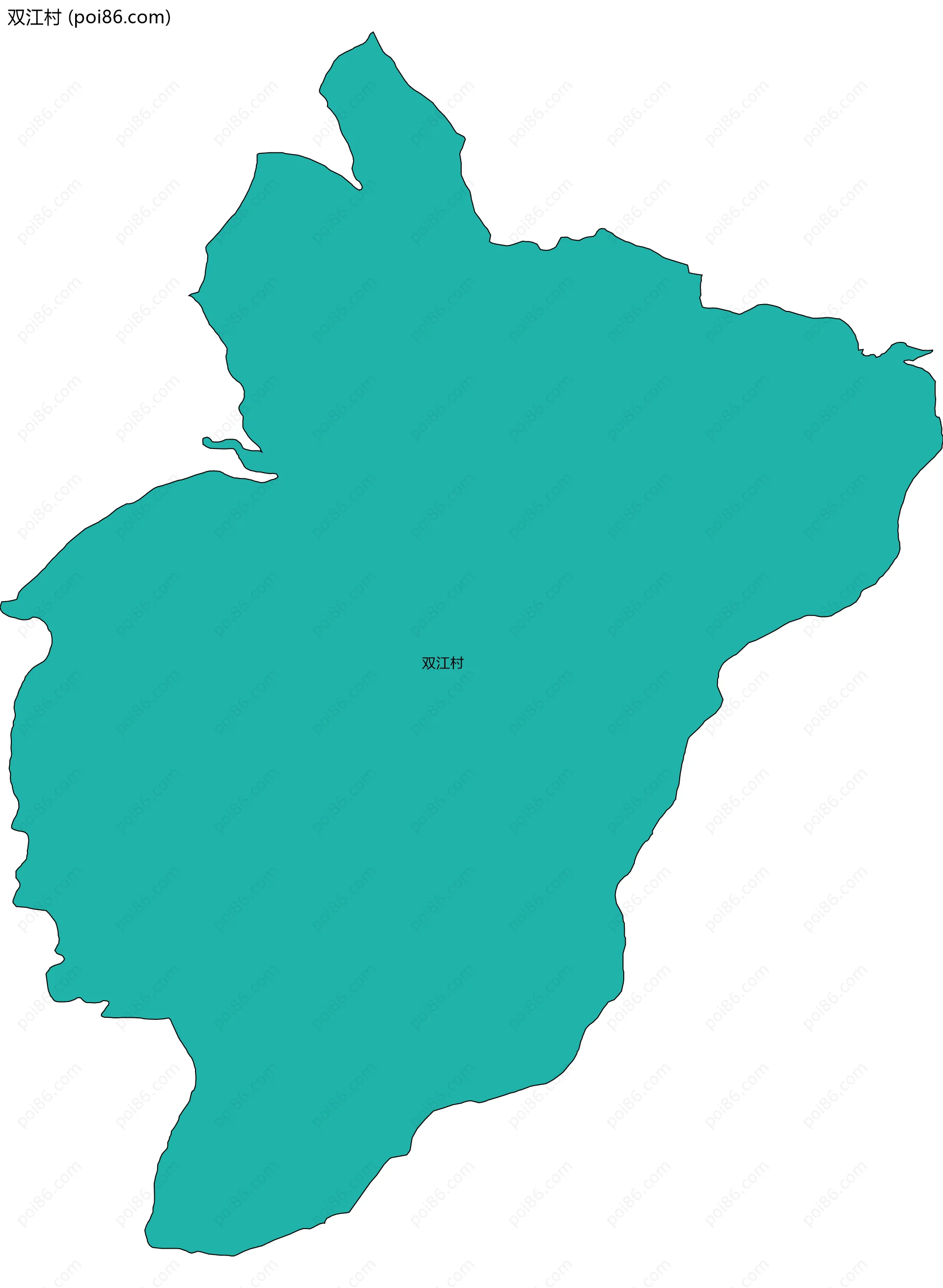 双江村边界地图