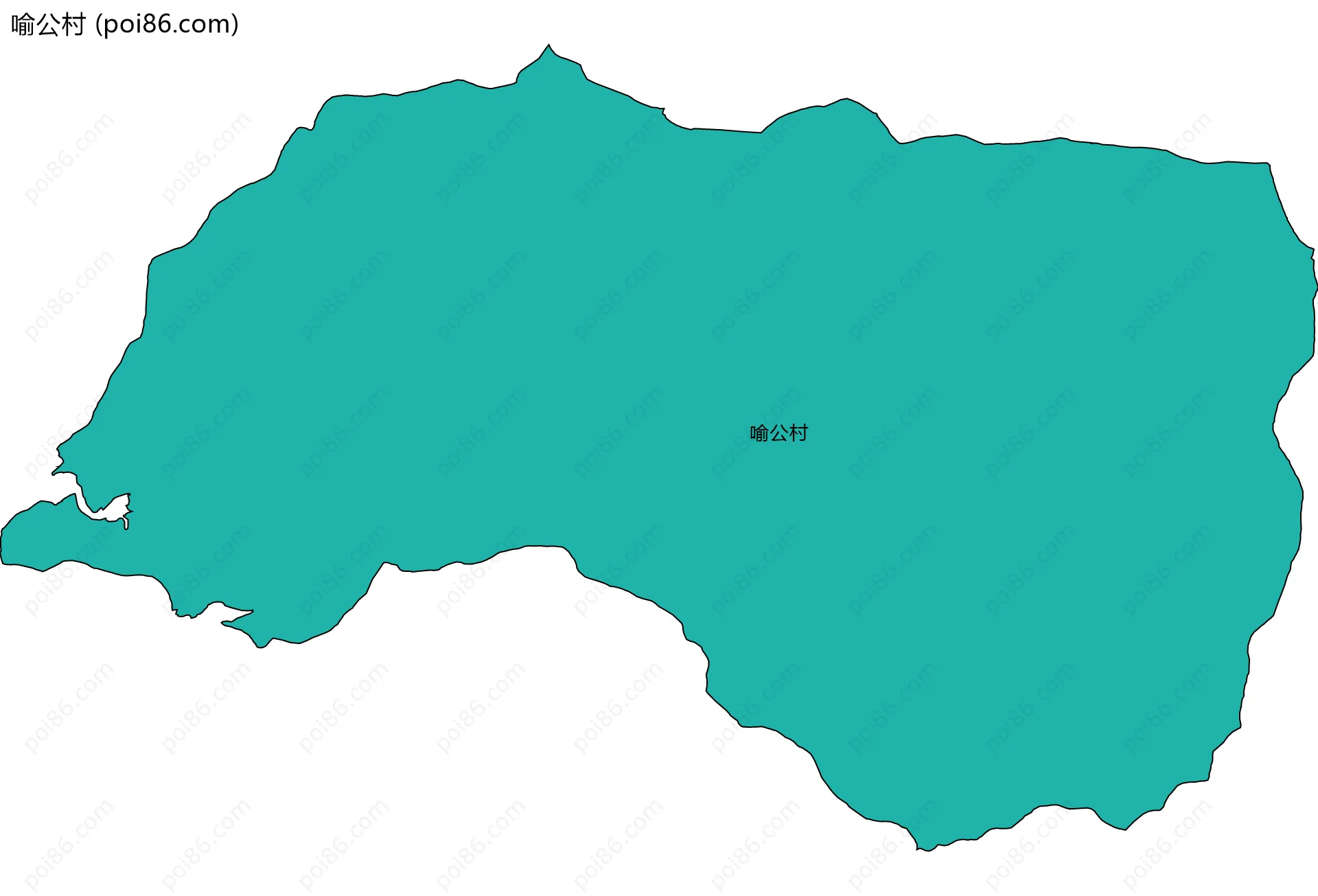 喻公村边界地图