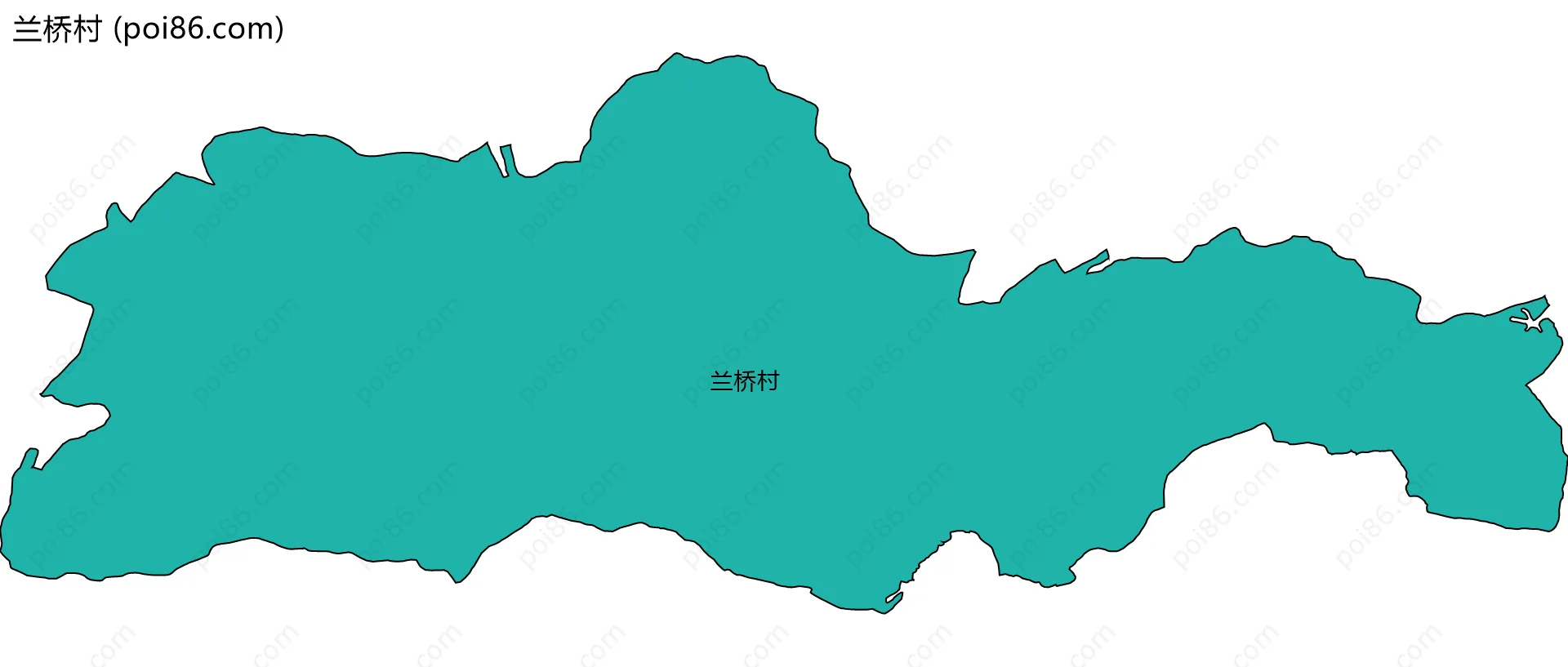 兰桥村边界地图
