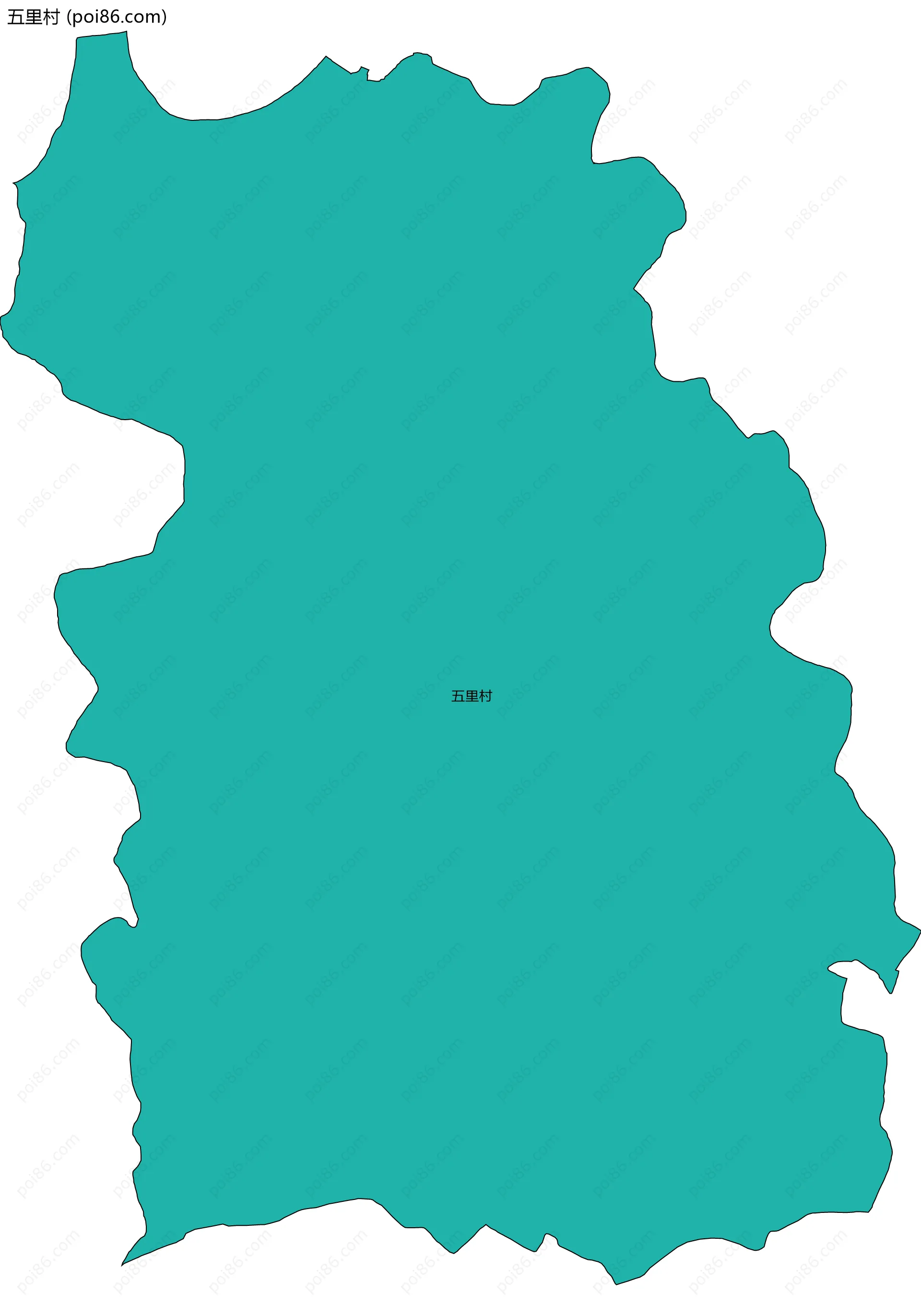 五里村边界地图