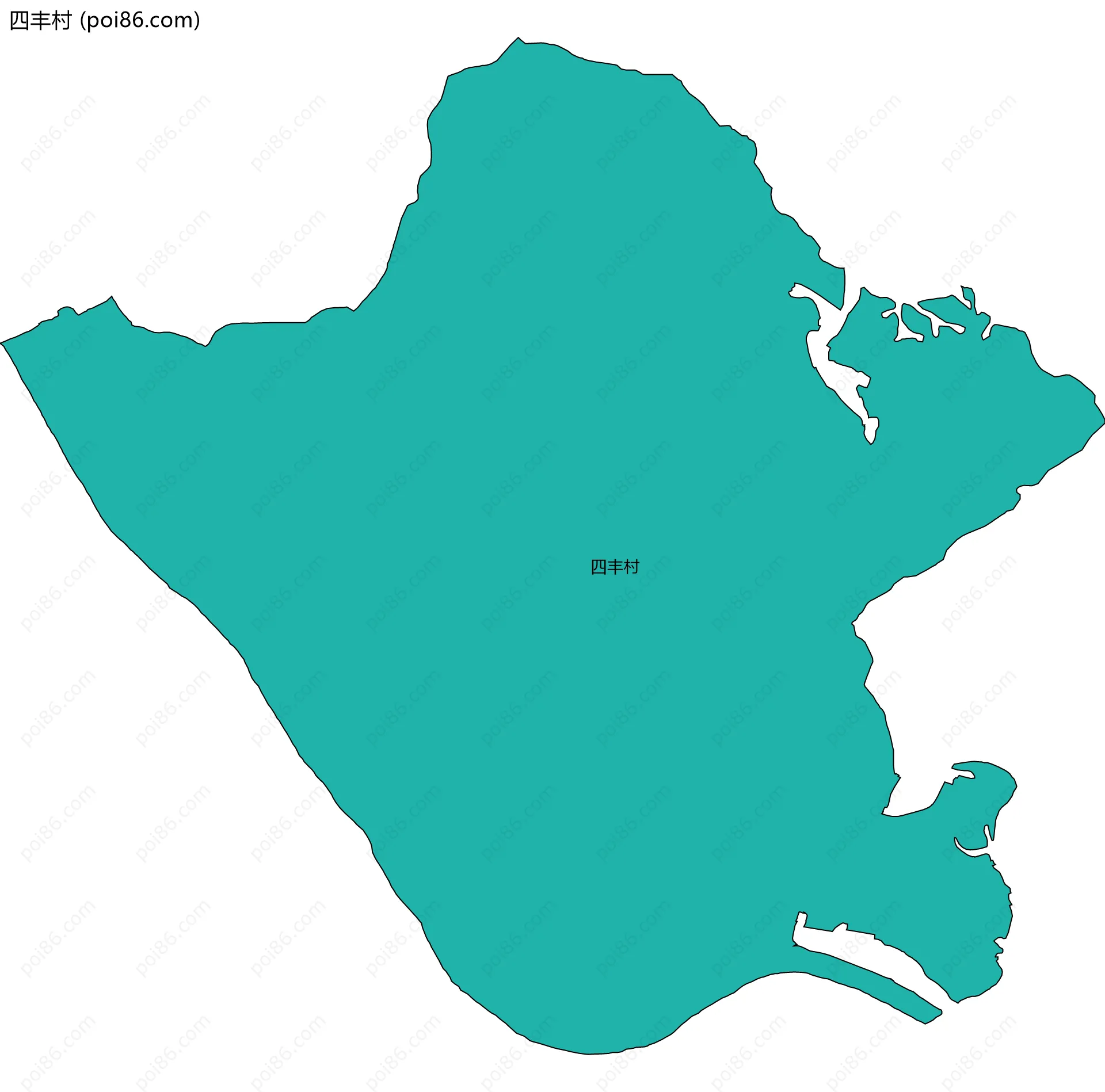 四丰村边界地图
