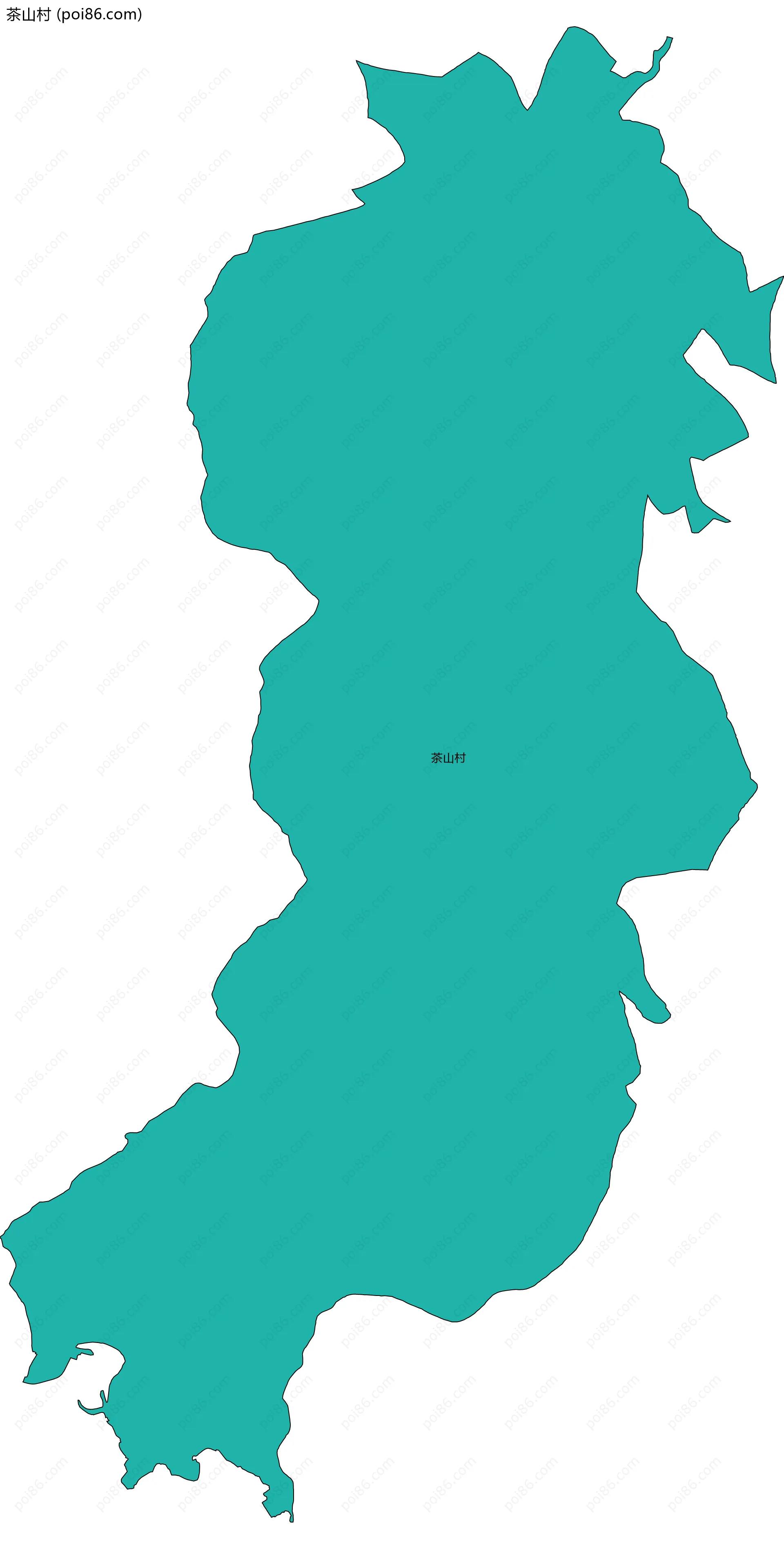 茶山村边界地图