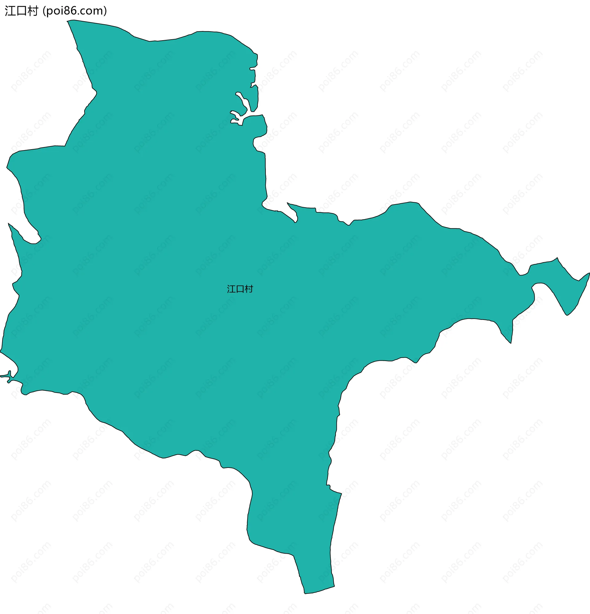 江口村边界地图