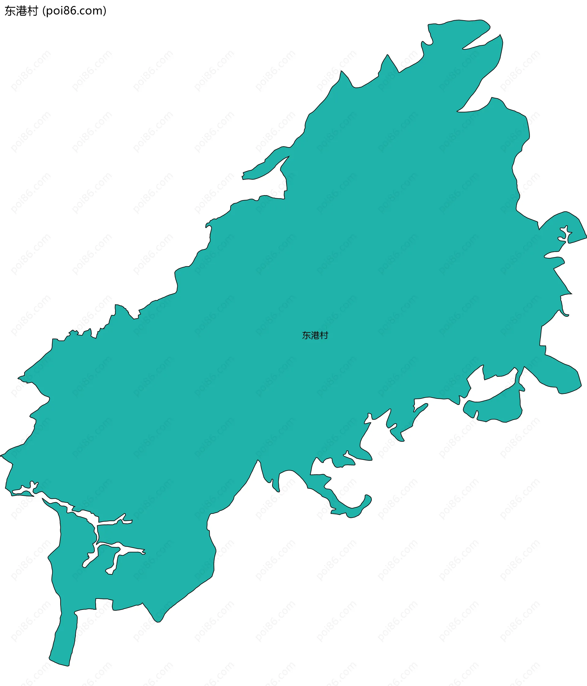 东港村边界地图