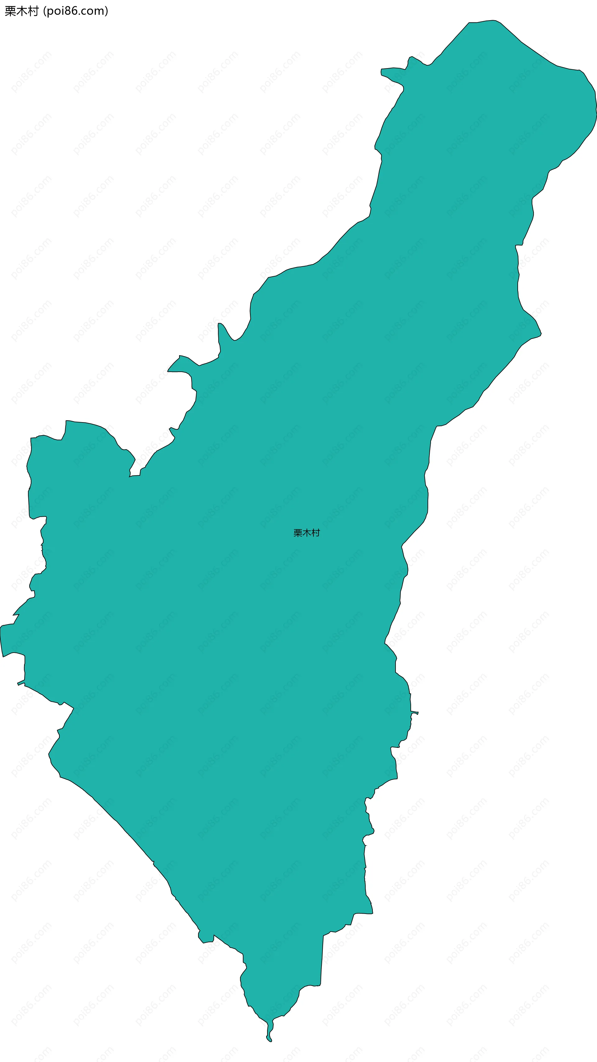 栗木村边界地图