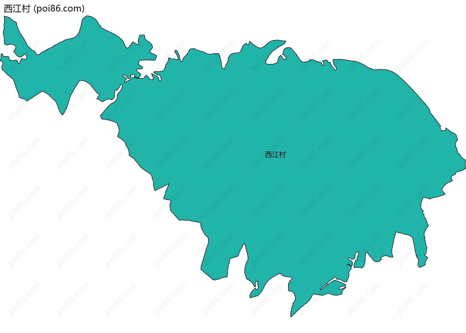 西江村边界地图