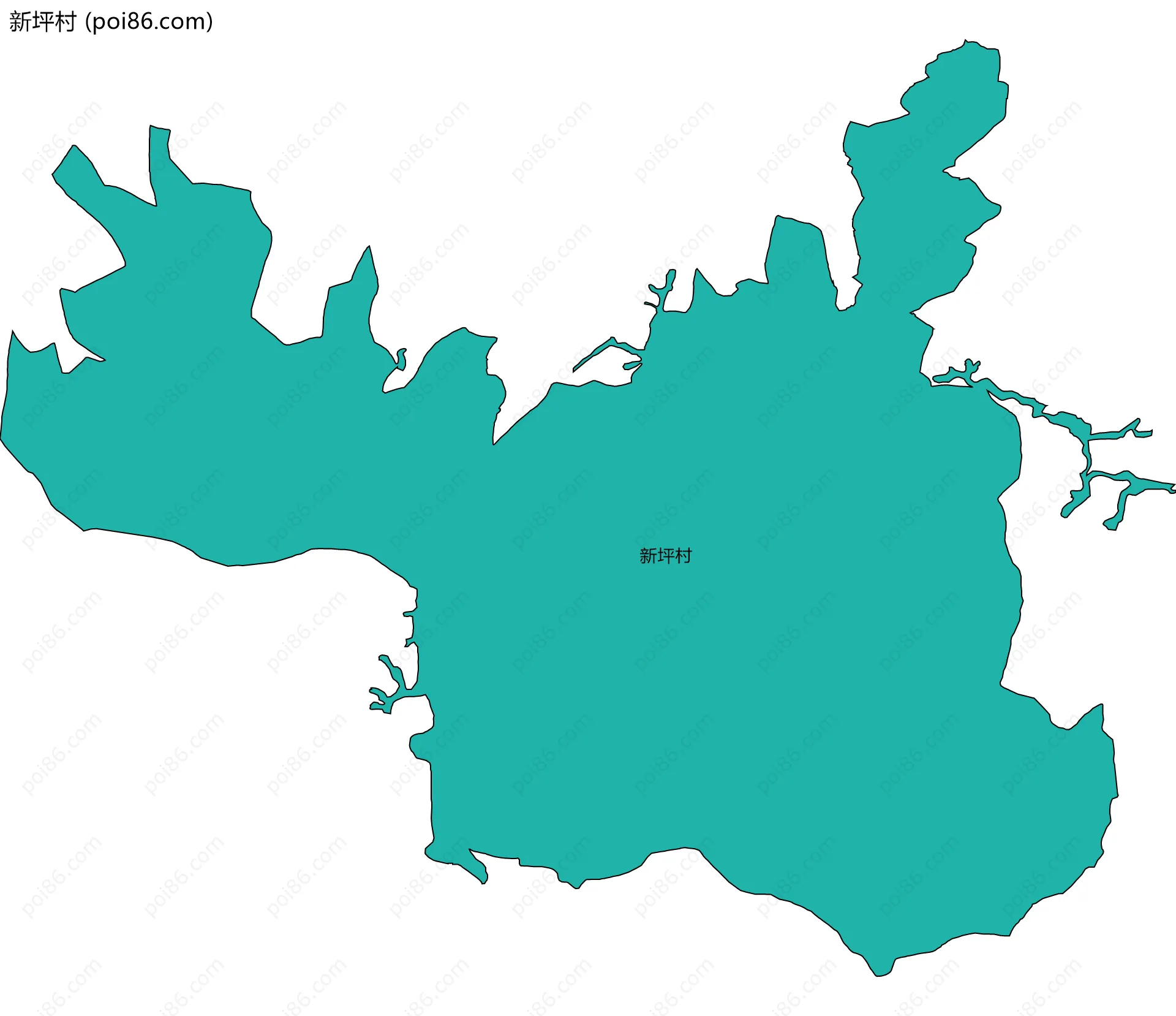 新坪村边界地图