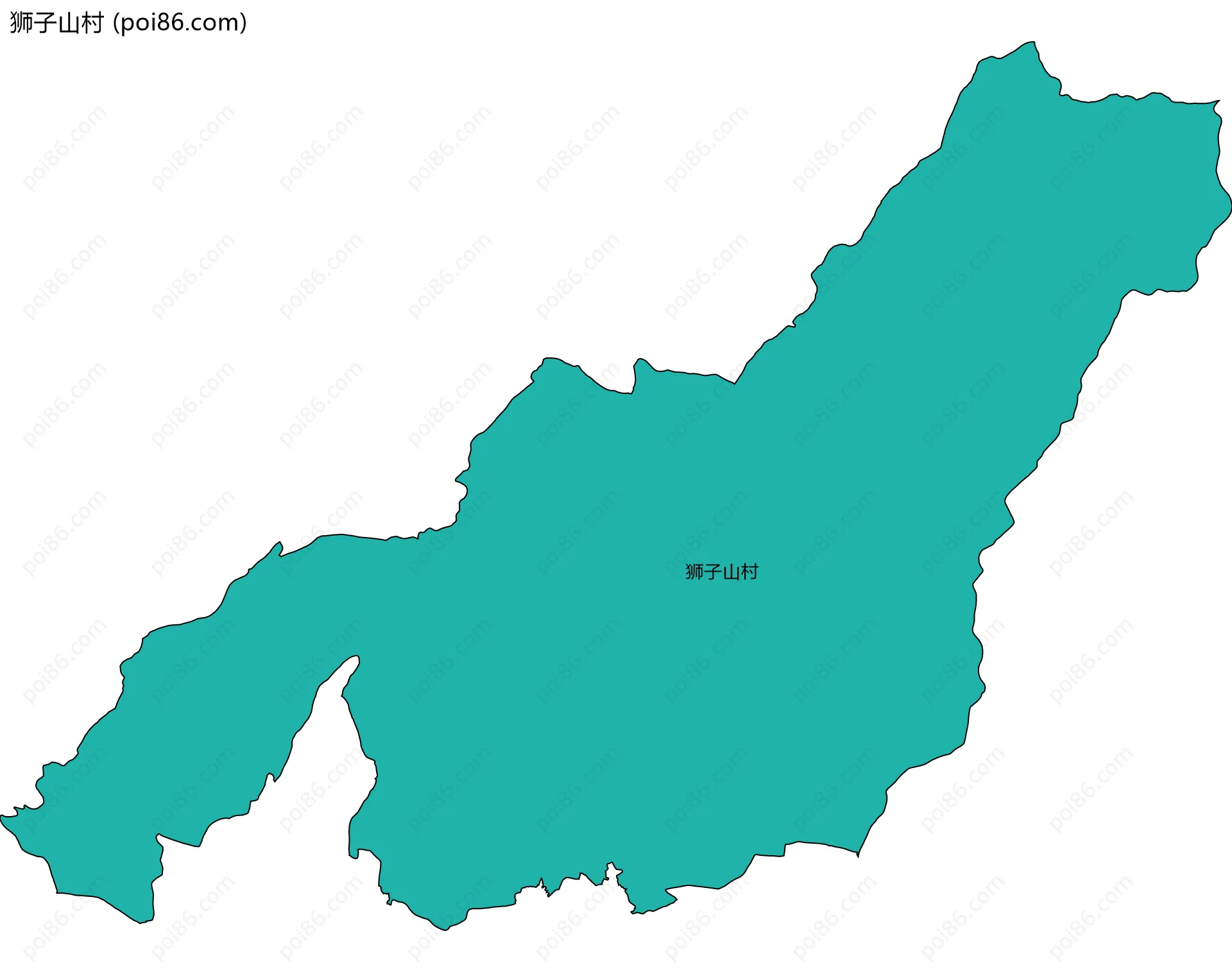 狮子山村边界地图