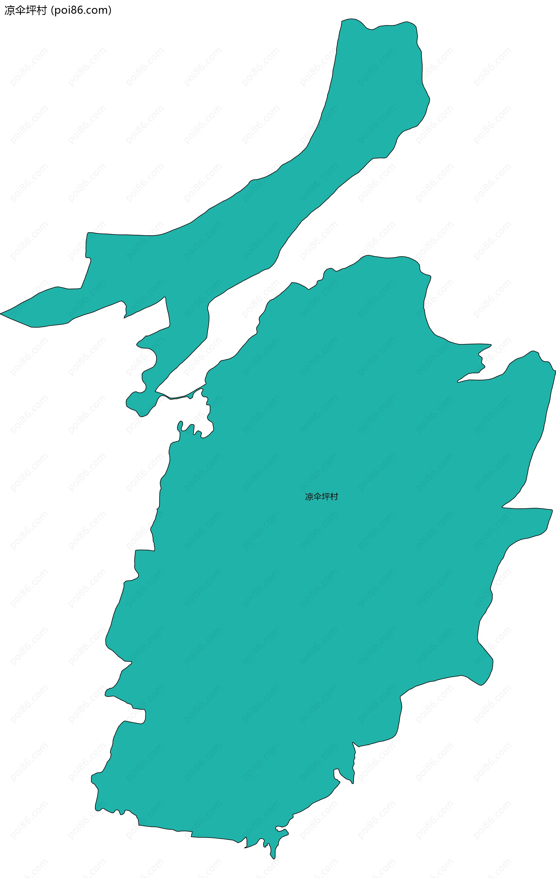 凉伞坪村边界地图