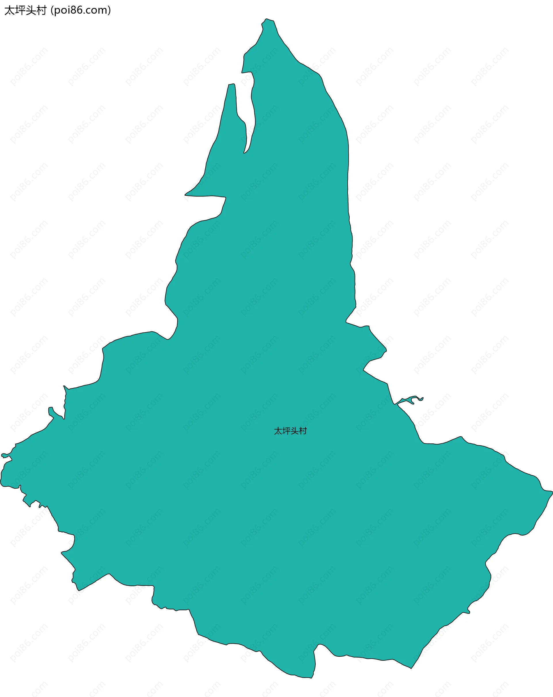 太坪头村边界地图