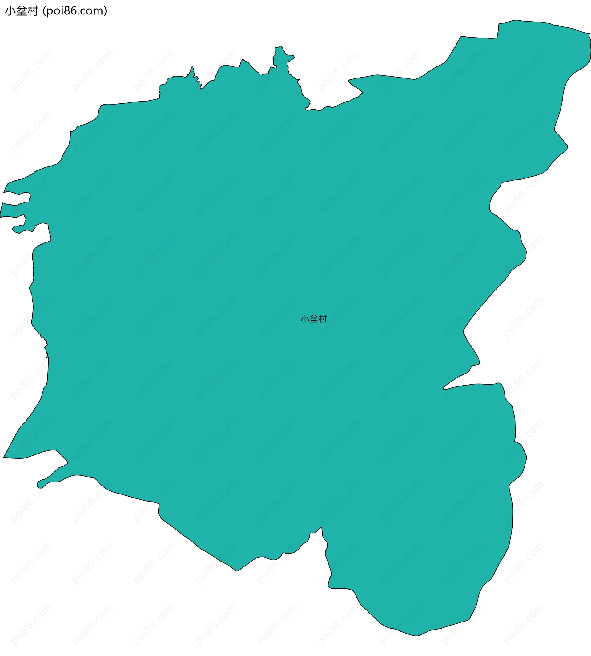 小坌村边界地图