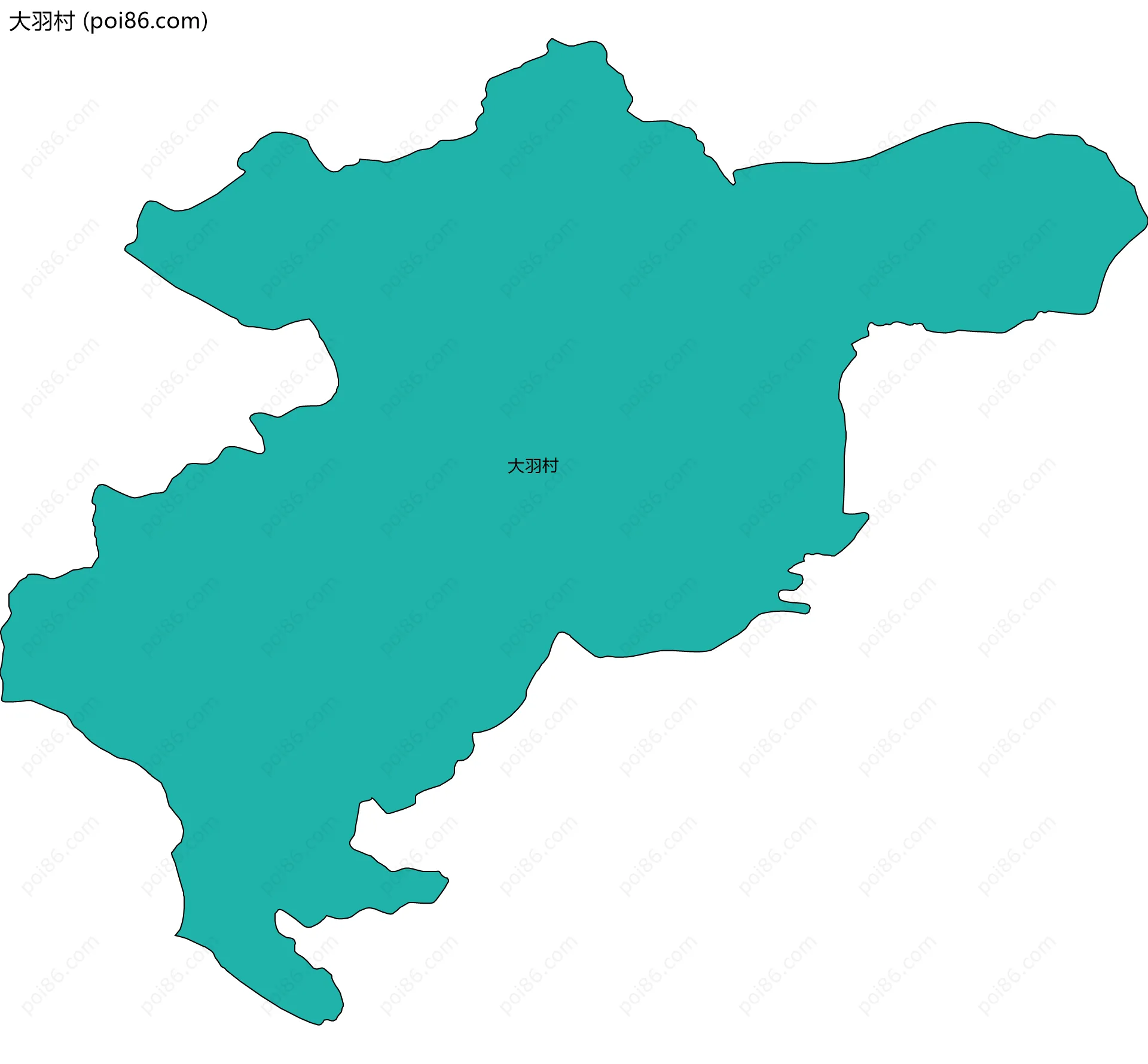 大羽村边界地图