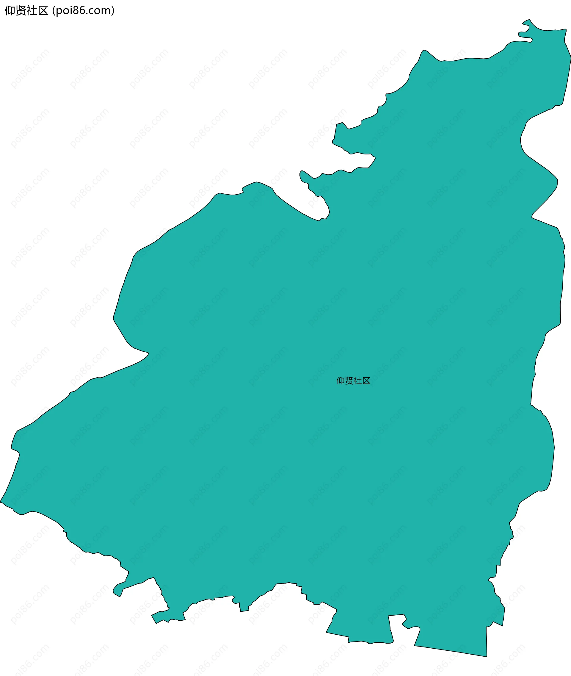 仰贤社区边界地图