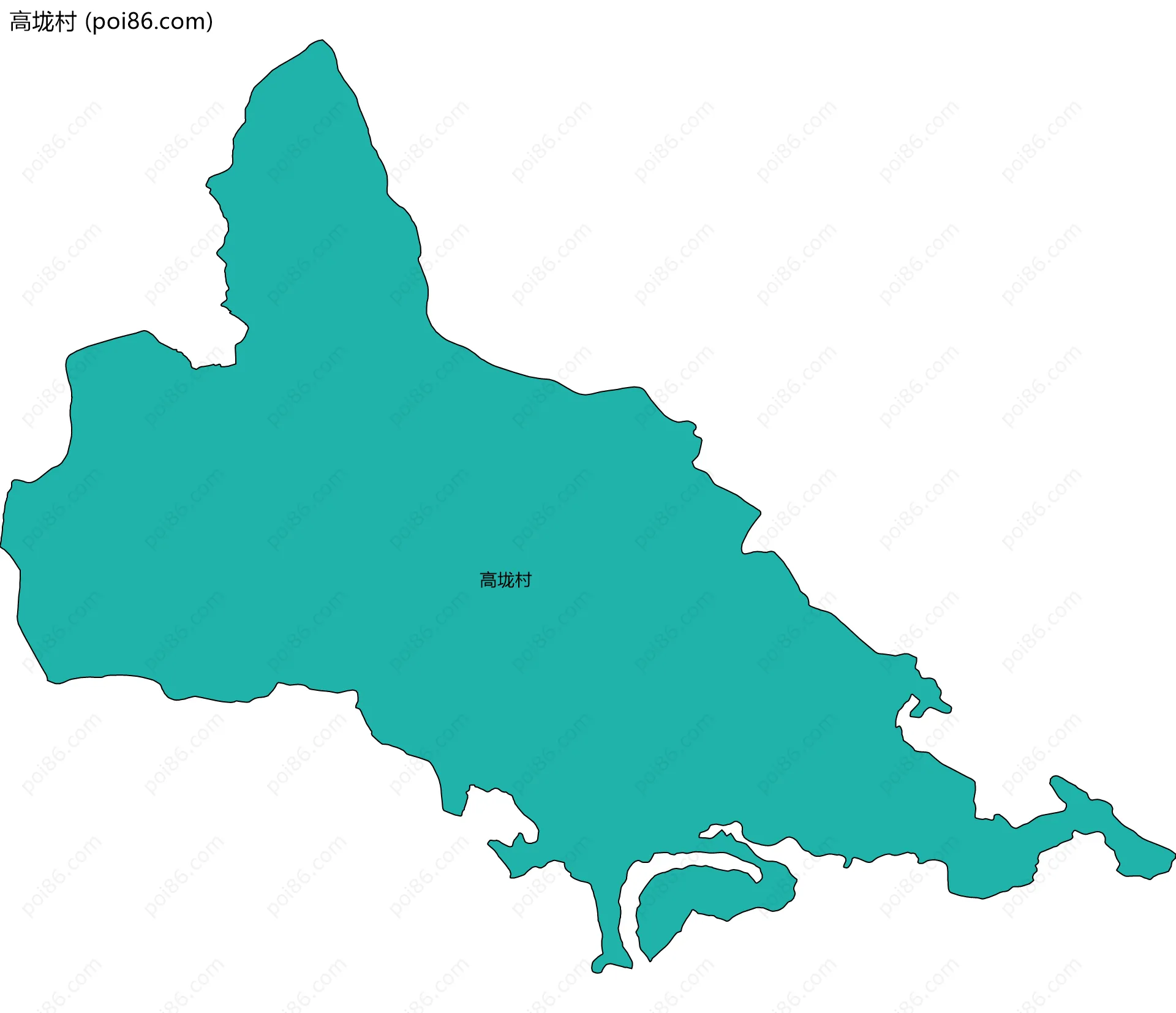 高垅村边界地图