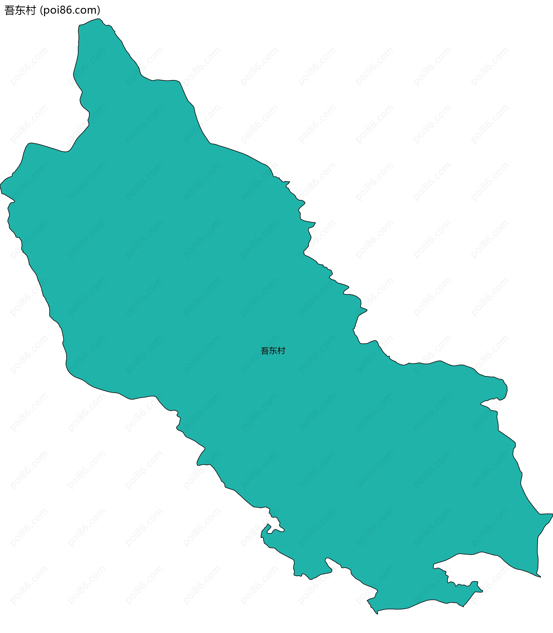 吾东村边界地图