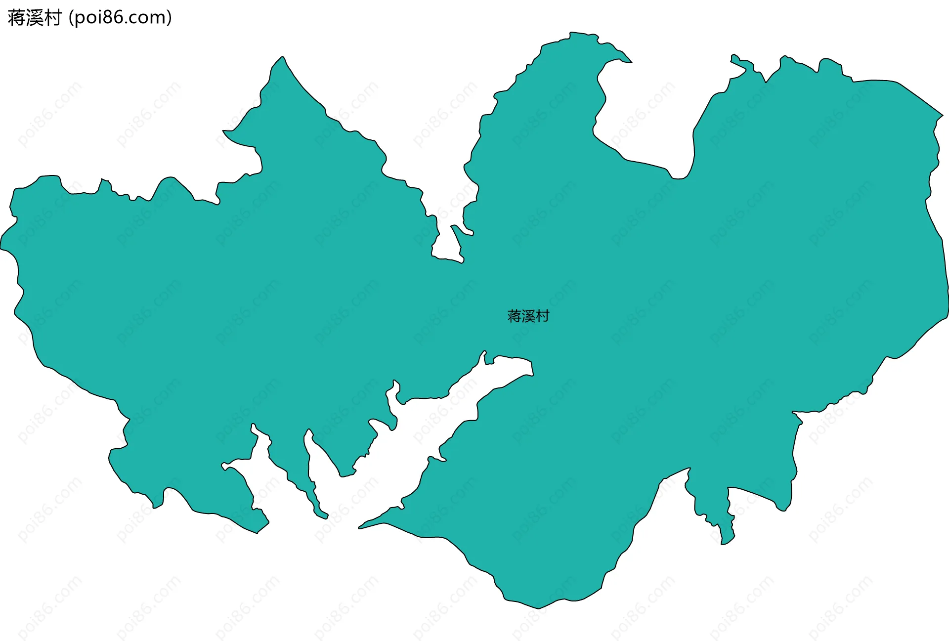 蒋溪村边界地图