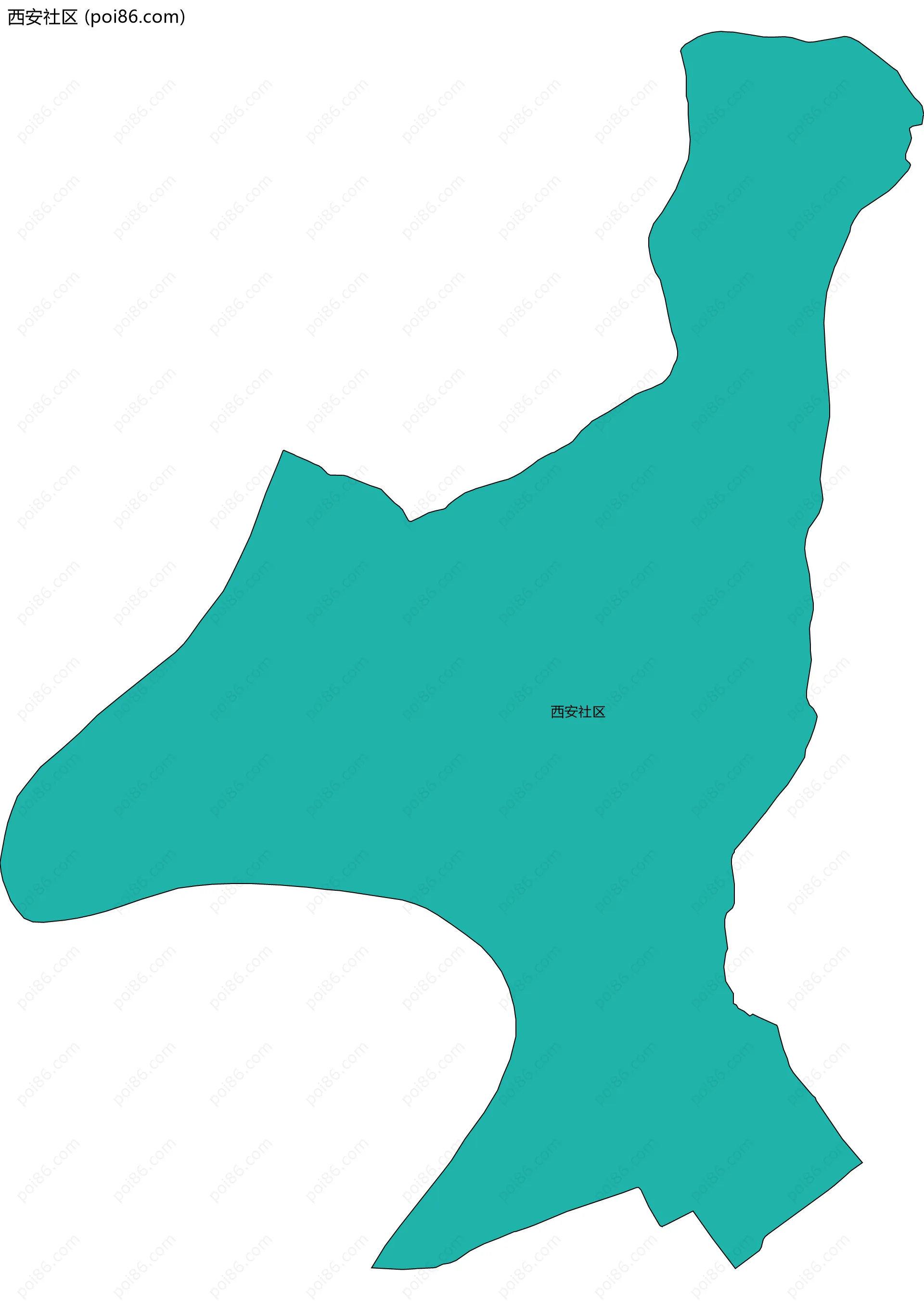 西安社区边界地图