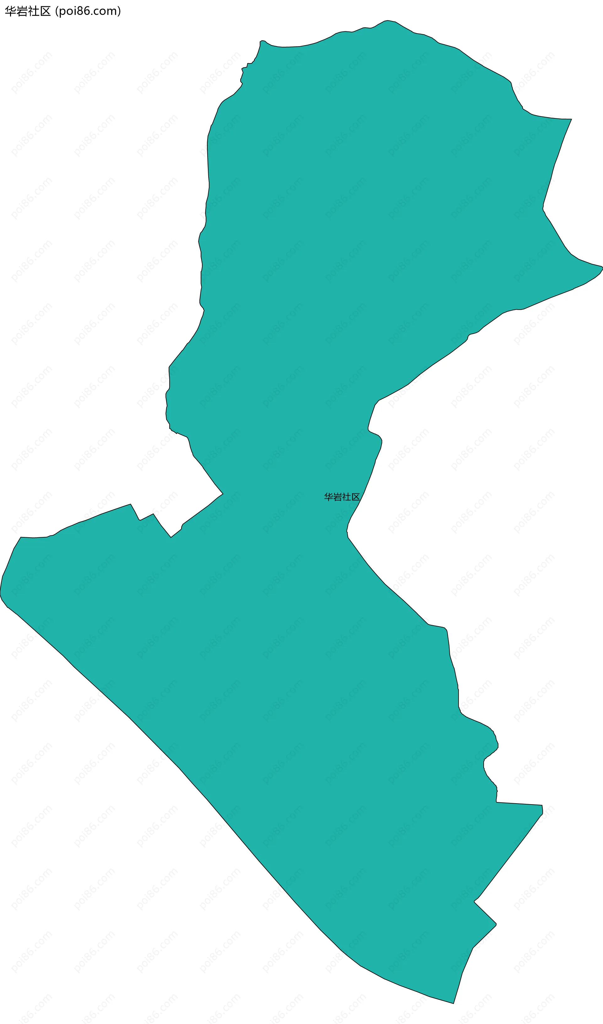 华岩社区边界地图