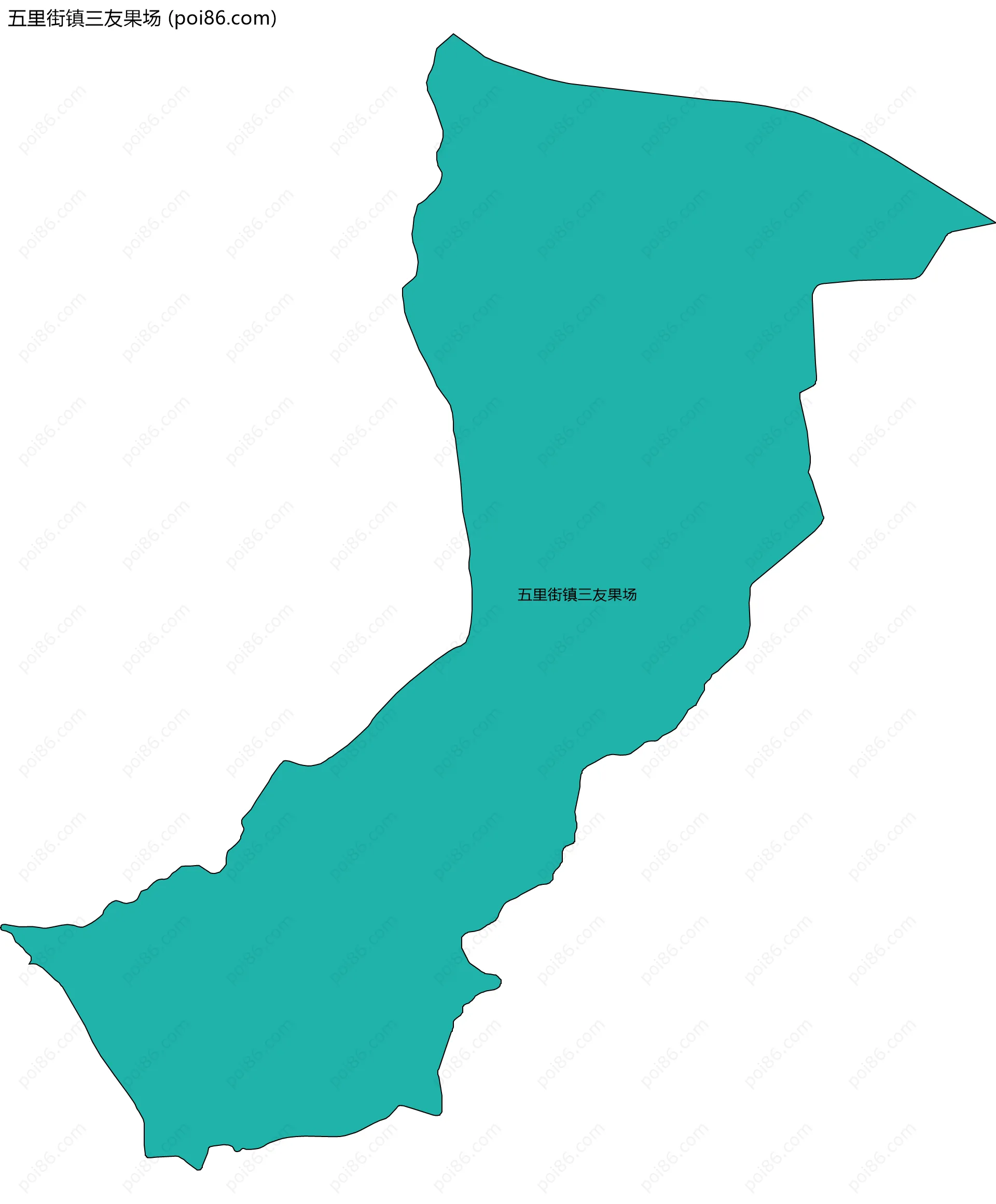 五里街镇三友果场边界地图