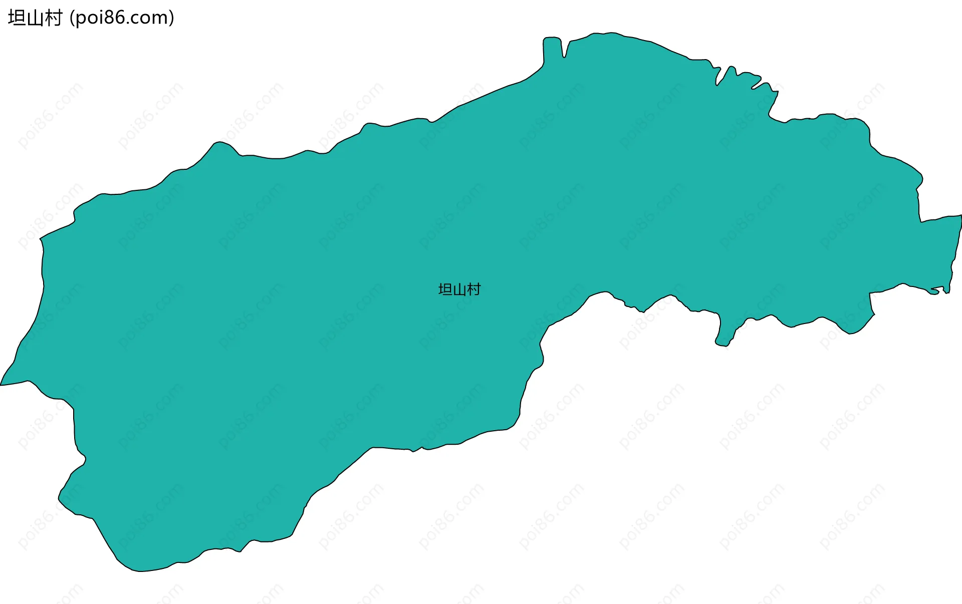 坦山村边界地图