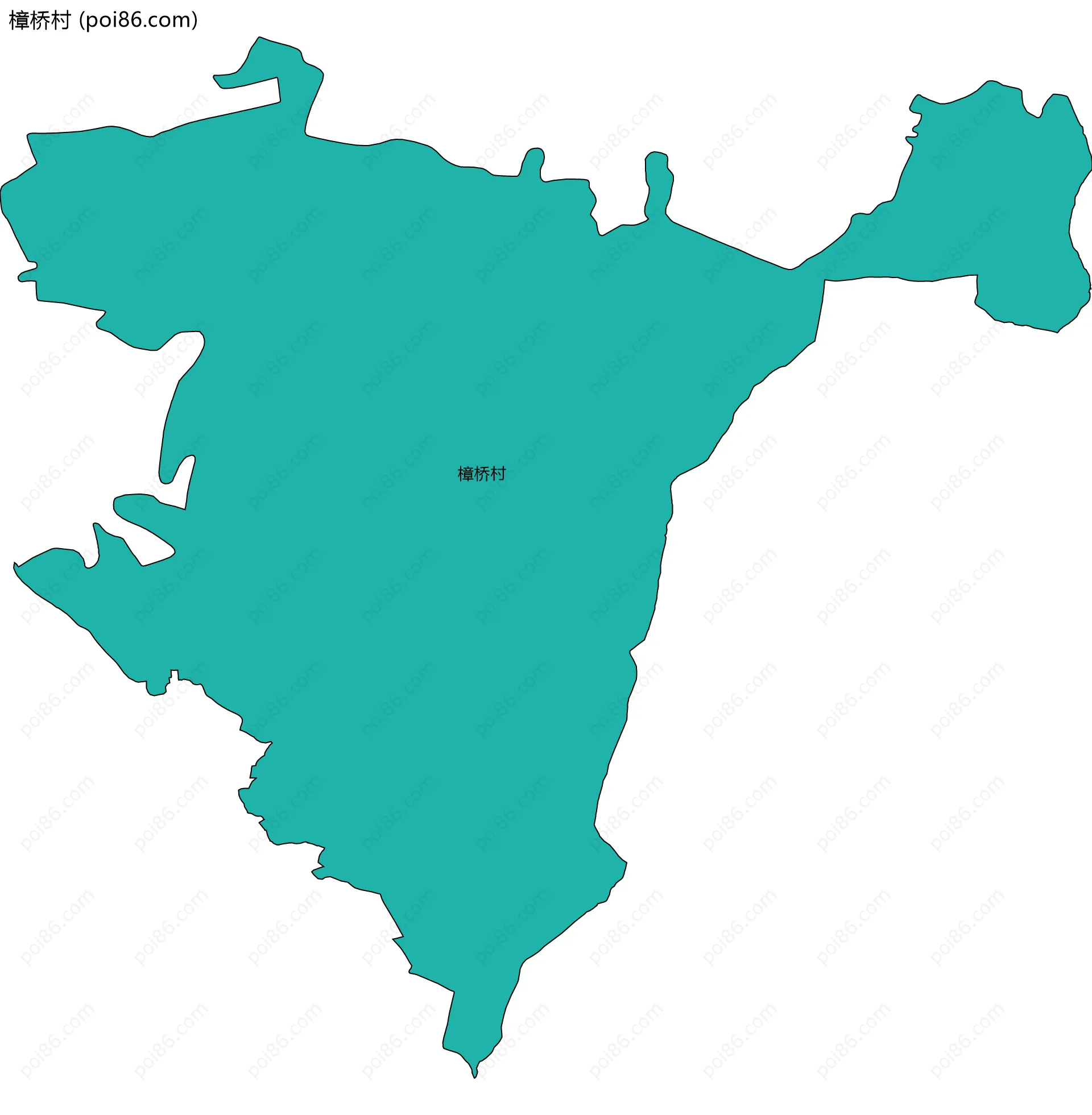 樟桥村边界地图