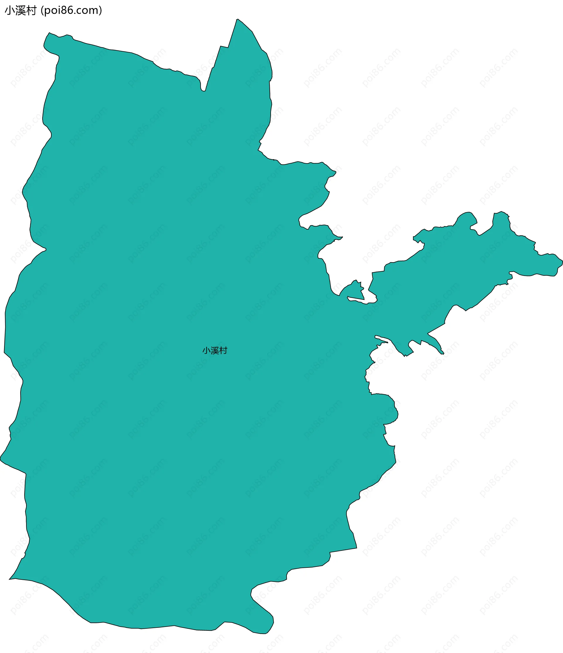 小溪村边界地图