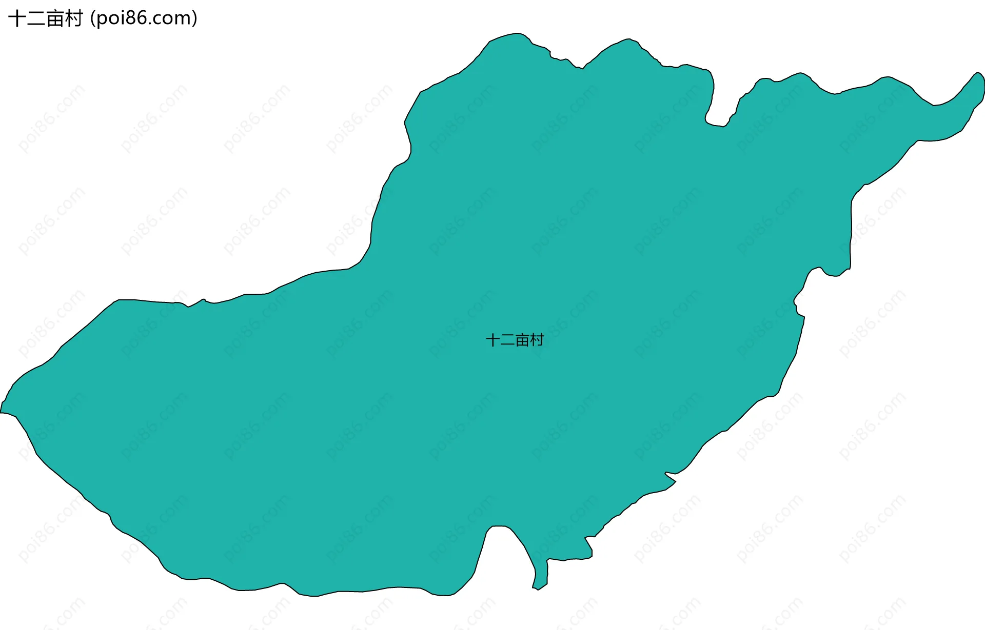 十二亩村边界地图