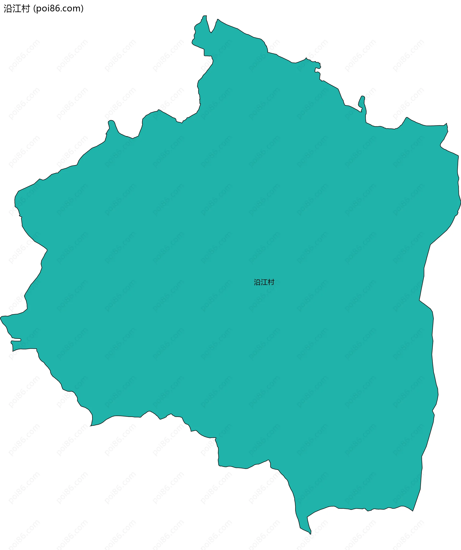 沿江村边界地图