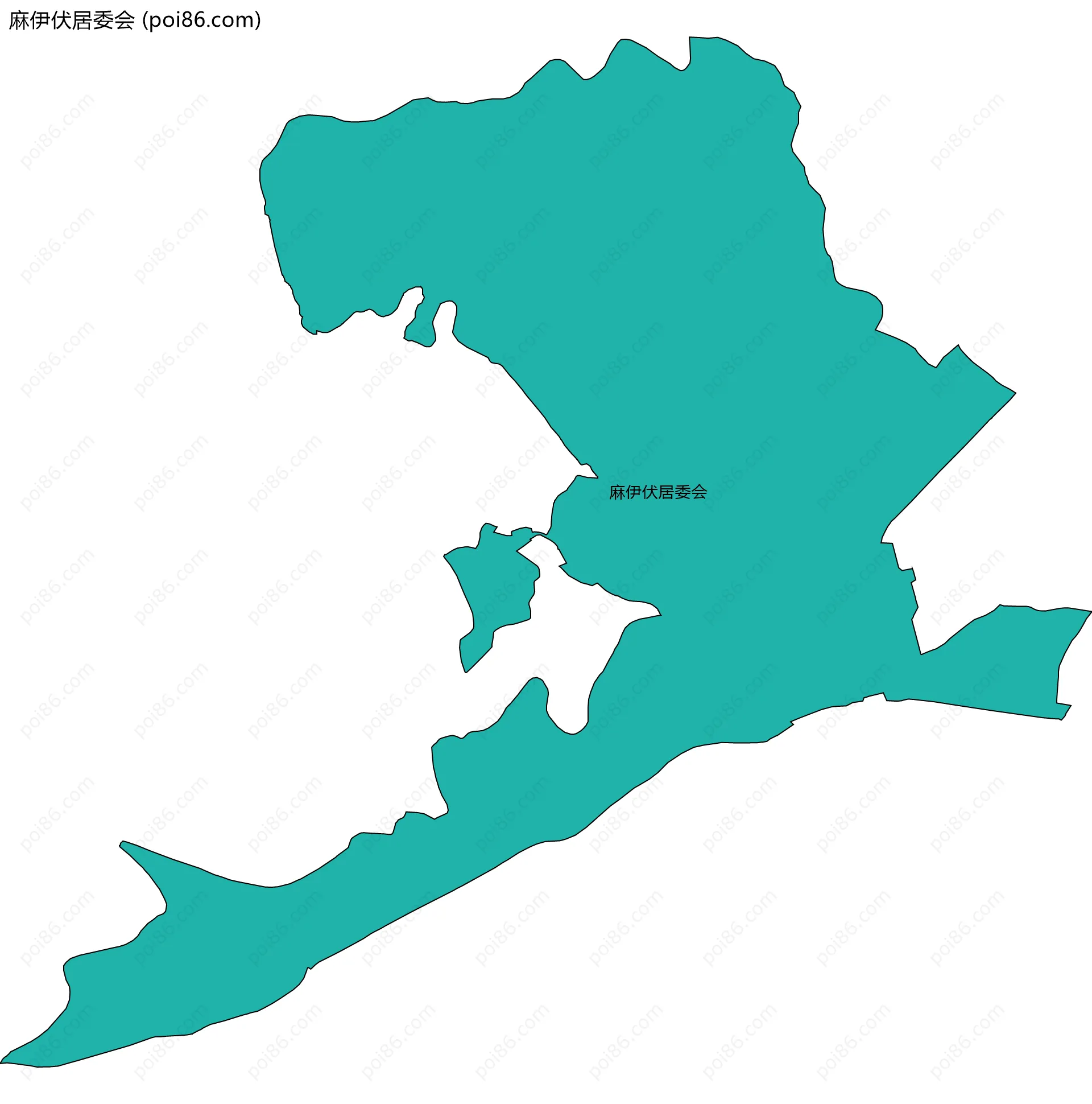 麻伊伏居委会边界地图