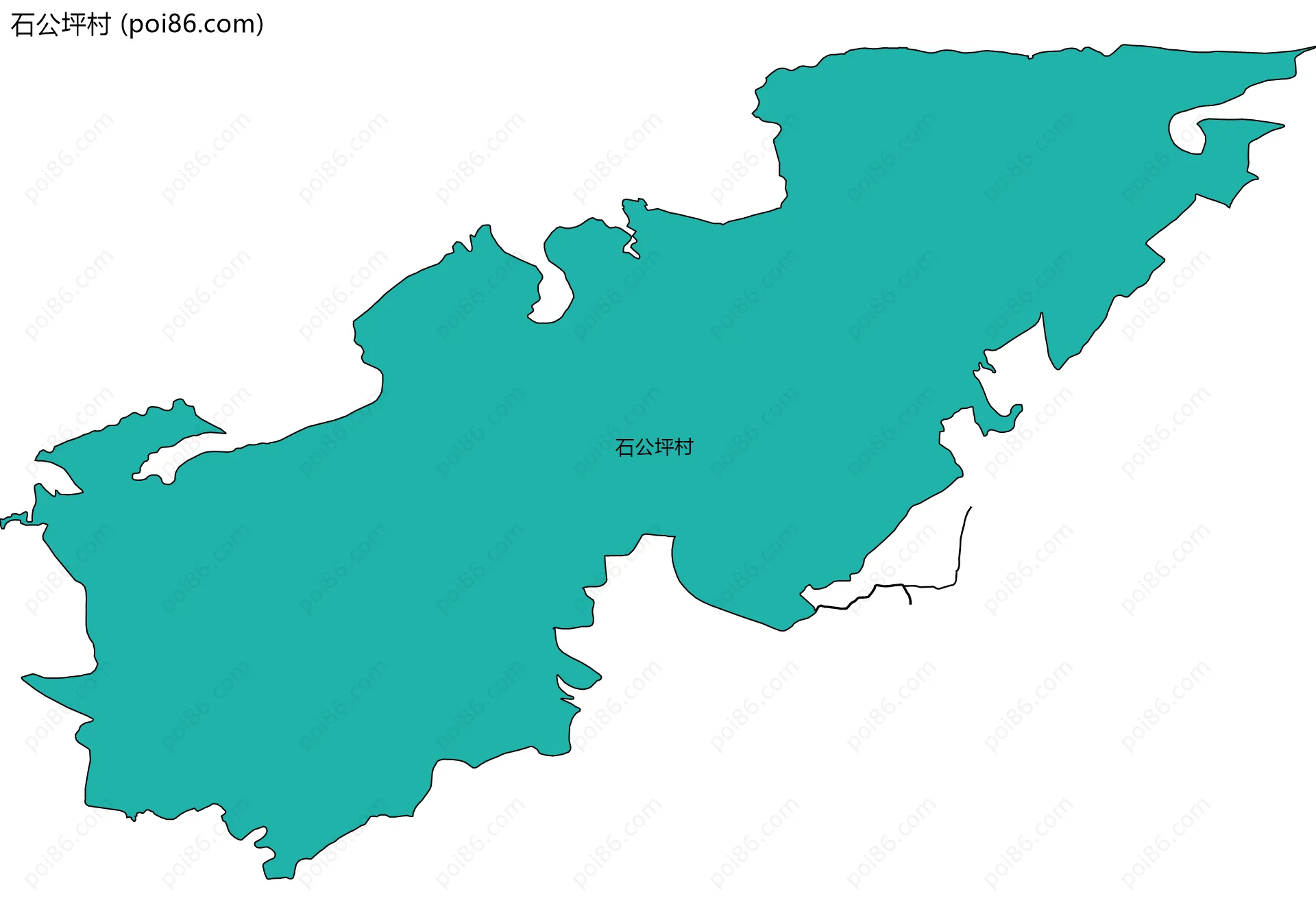 石公坪村边界地图