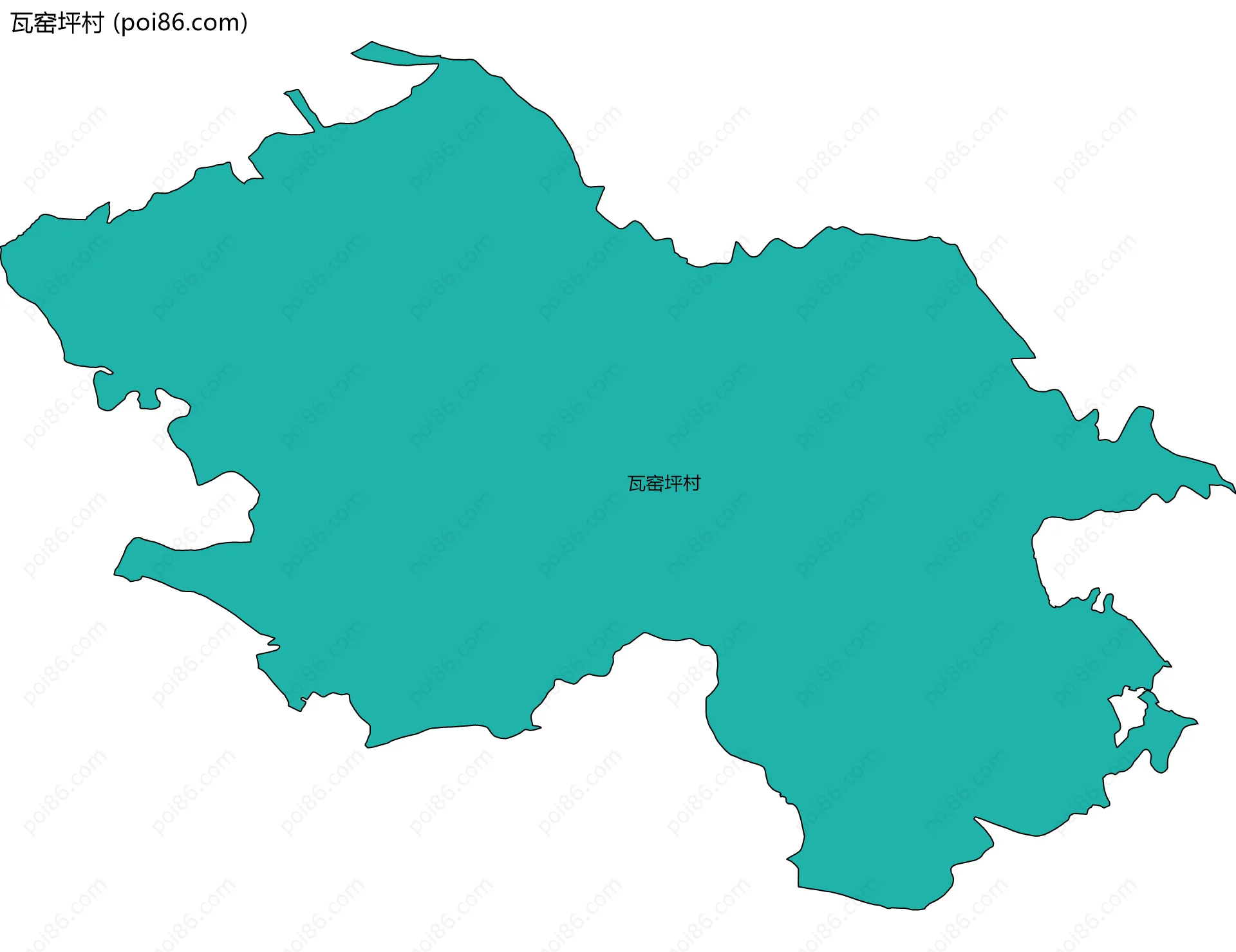 瓦窑坪村边界地图