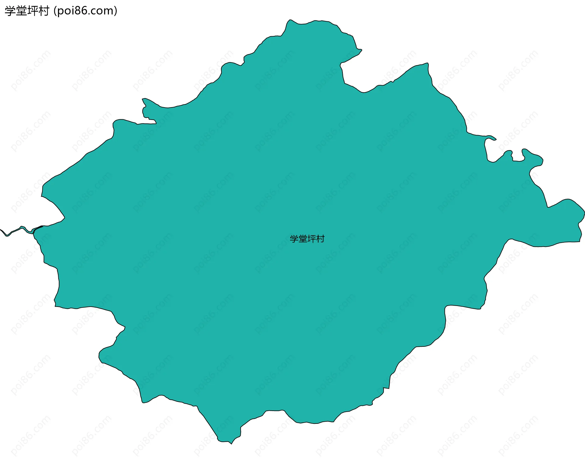 学堂坪村边界地图