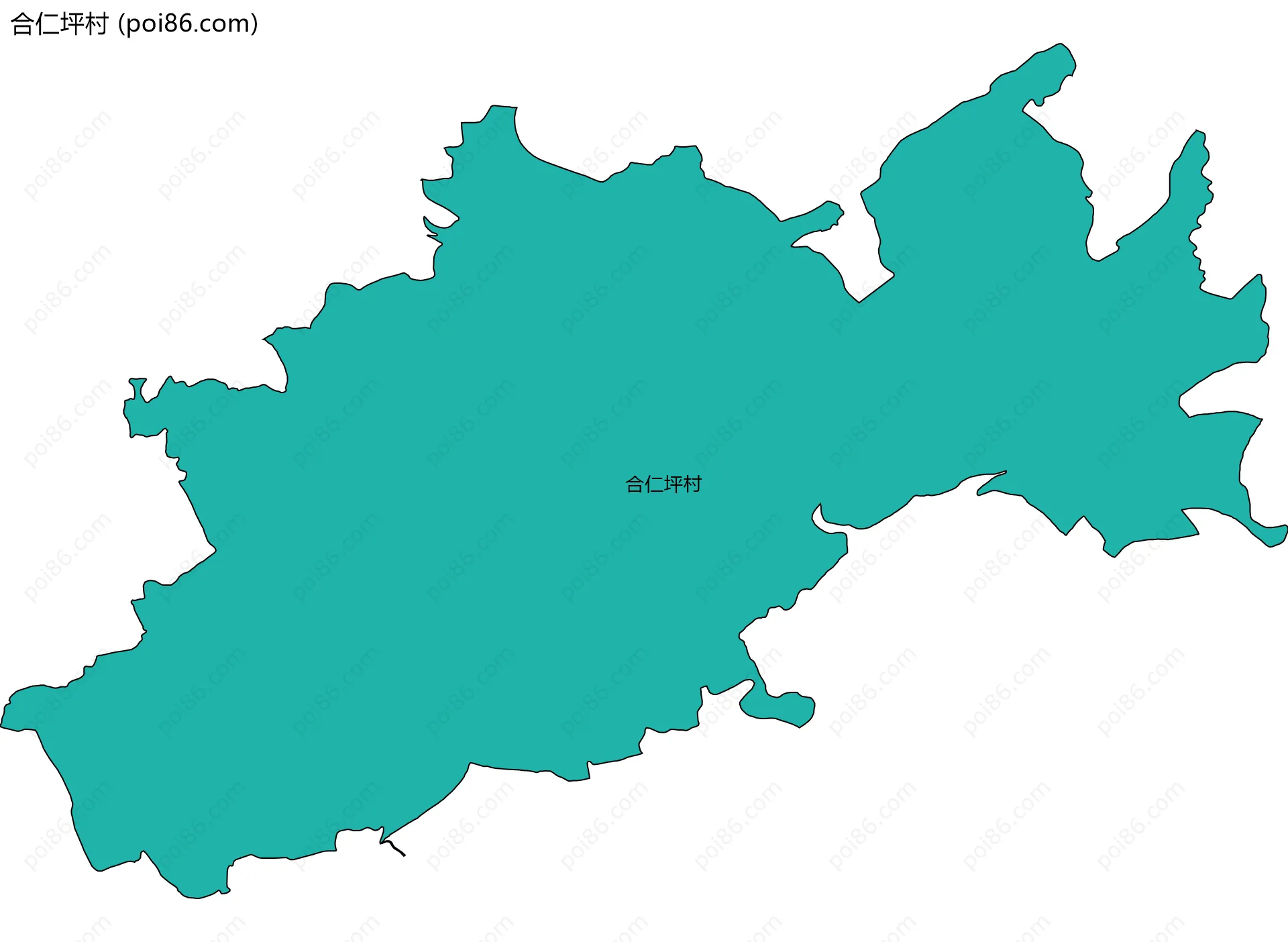合仁坪村边界地图