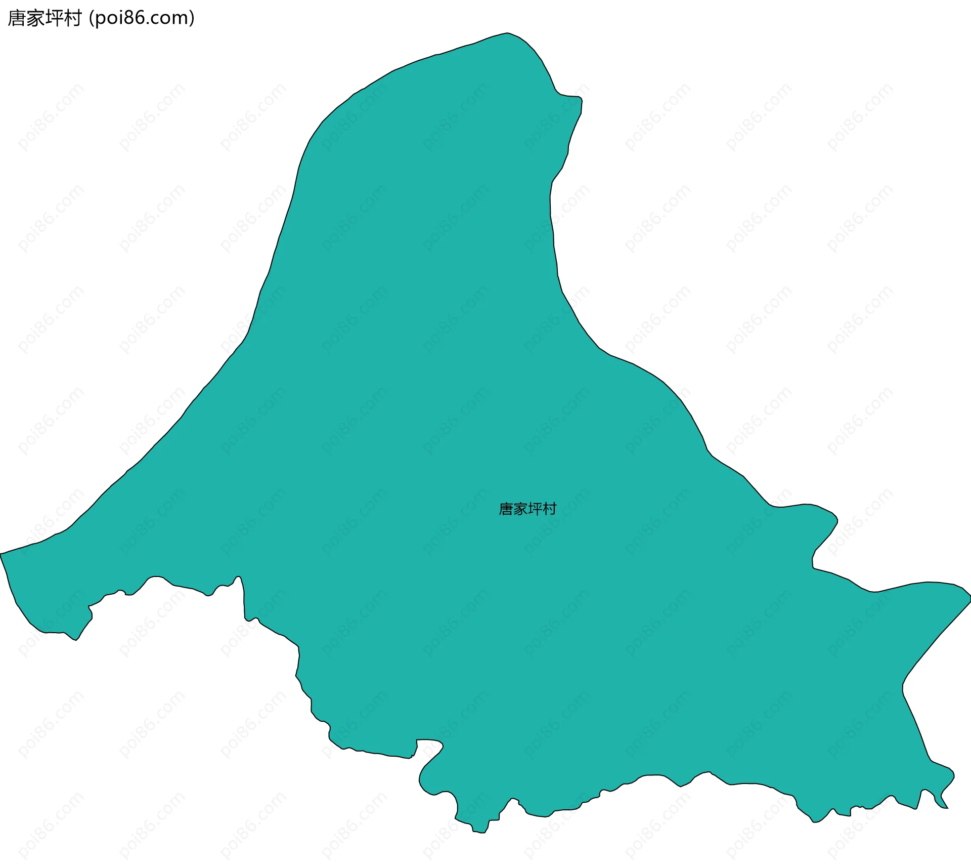 唐家坪村边界地图