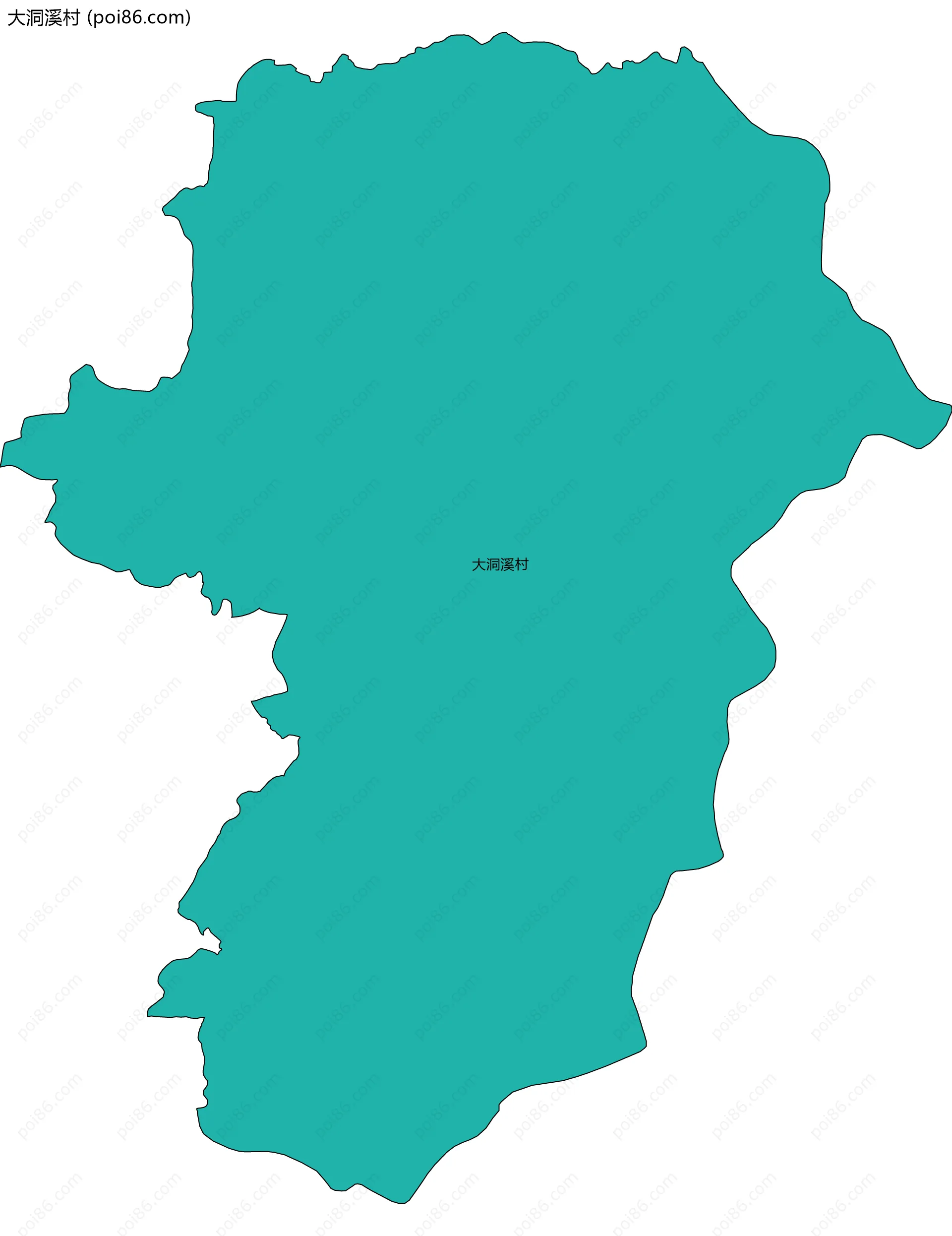 大洞溪村边界地图