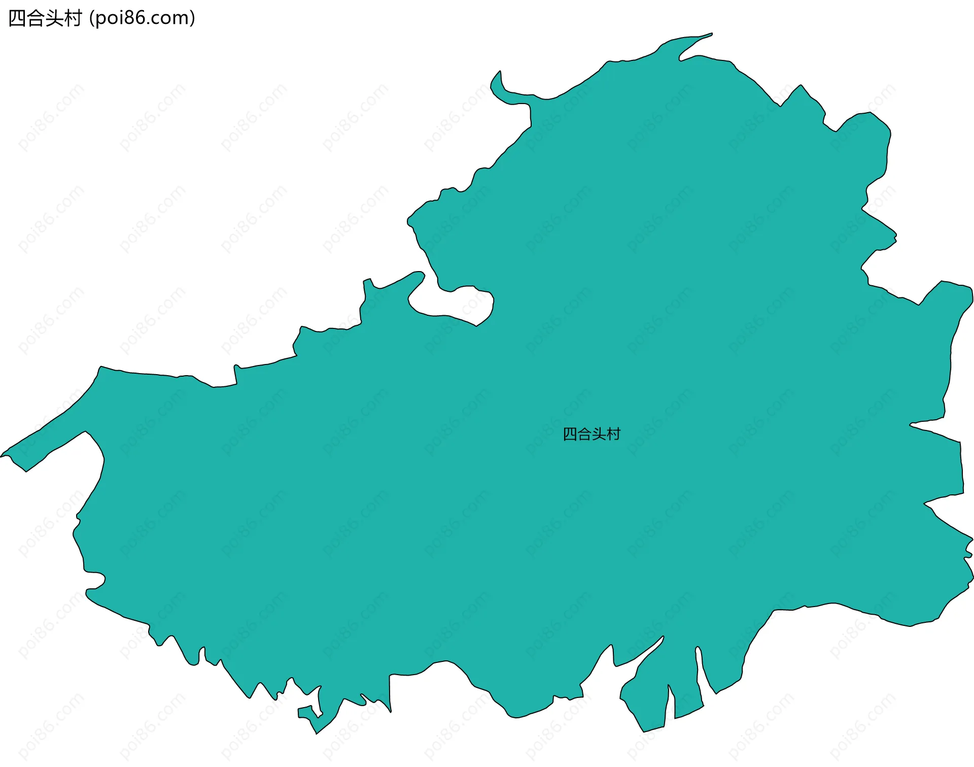 四合头村边界地图