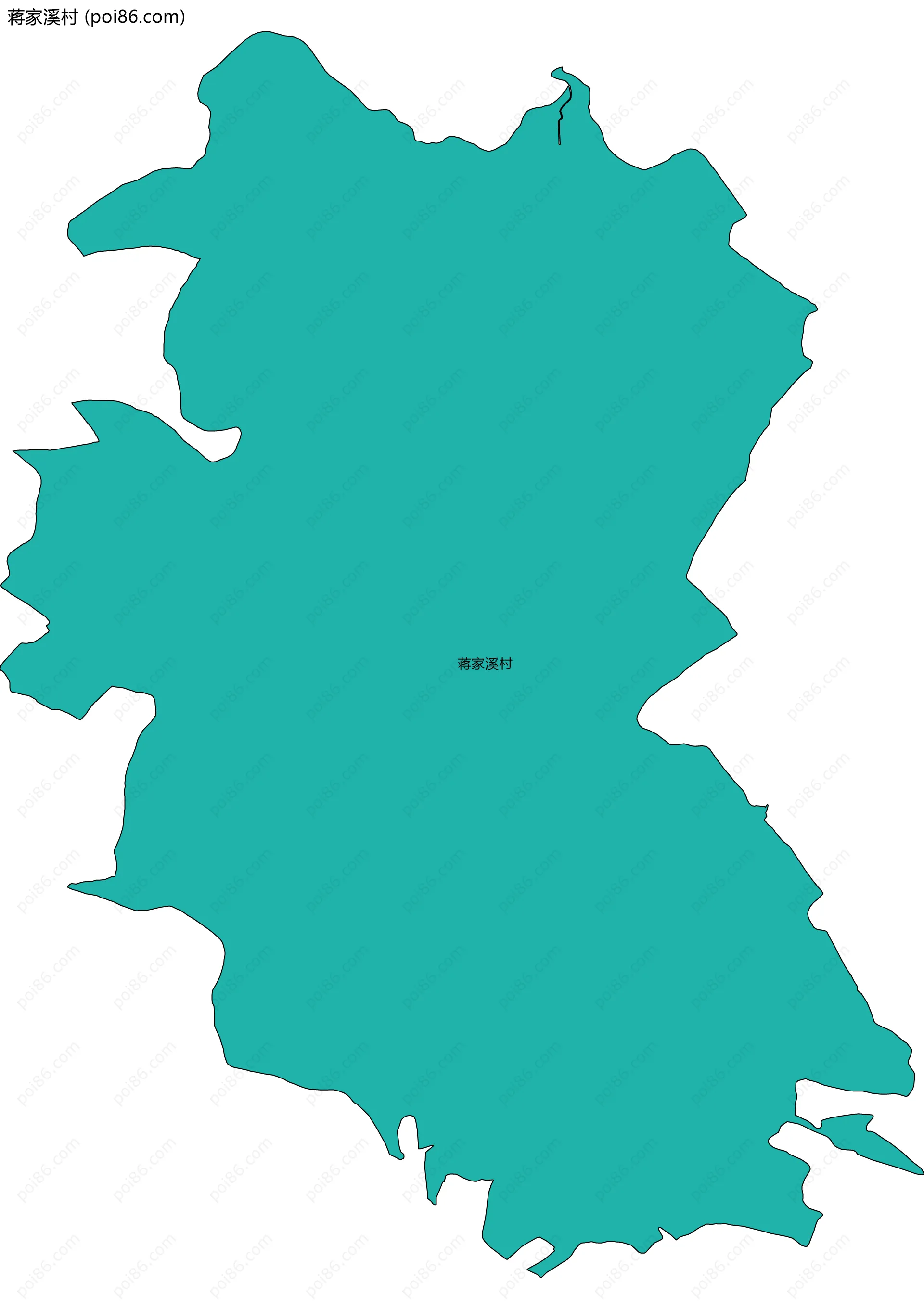 蒋家溪村边界地图