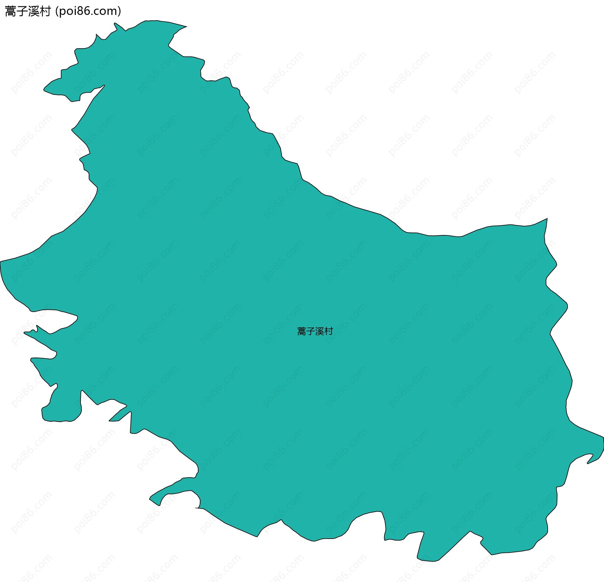 蒿子溪村边界地图