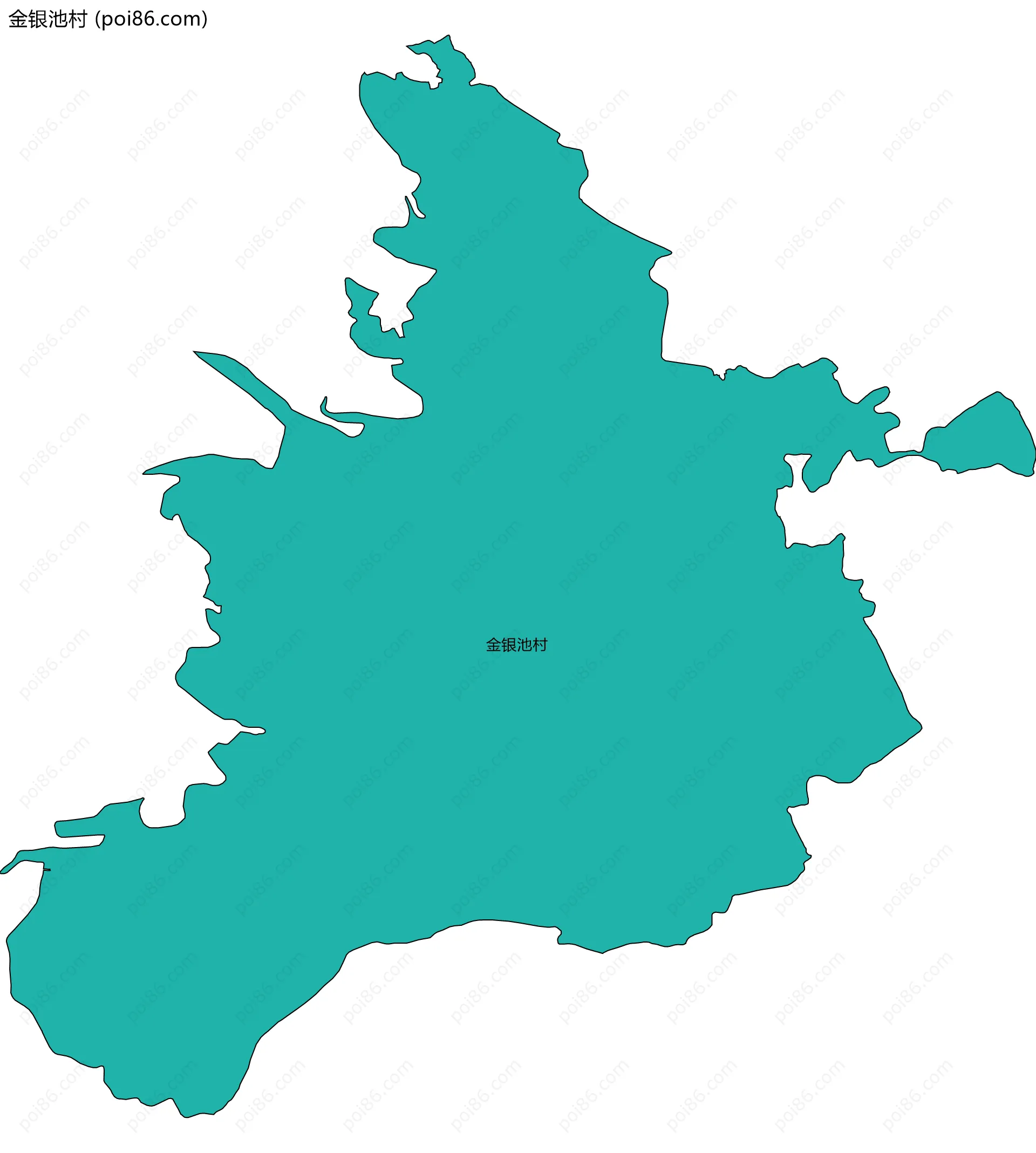 金银池村边界地图