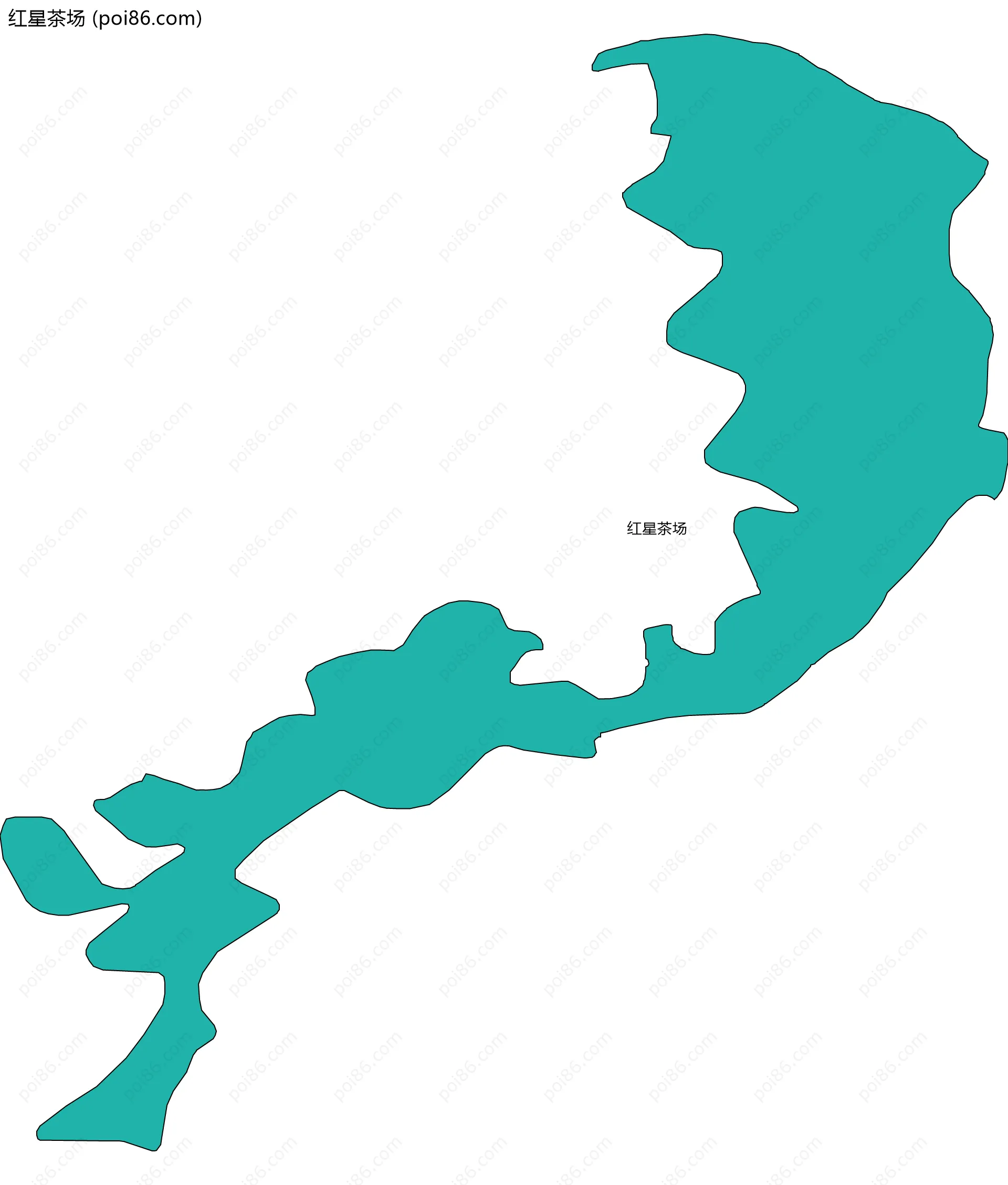 红星茶场边界地图
