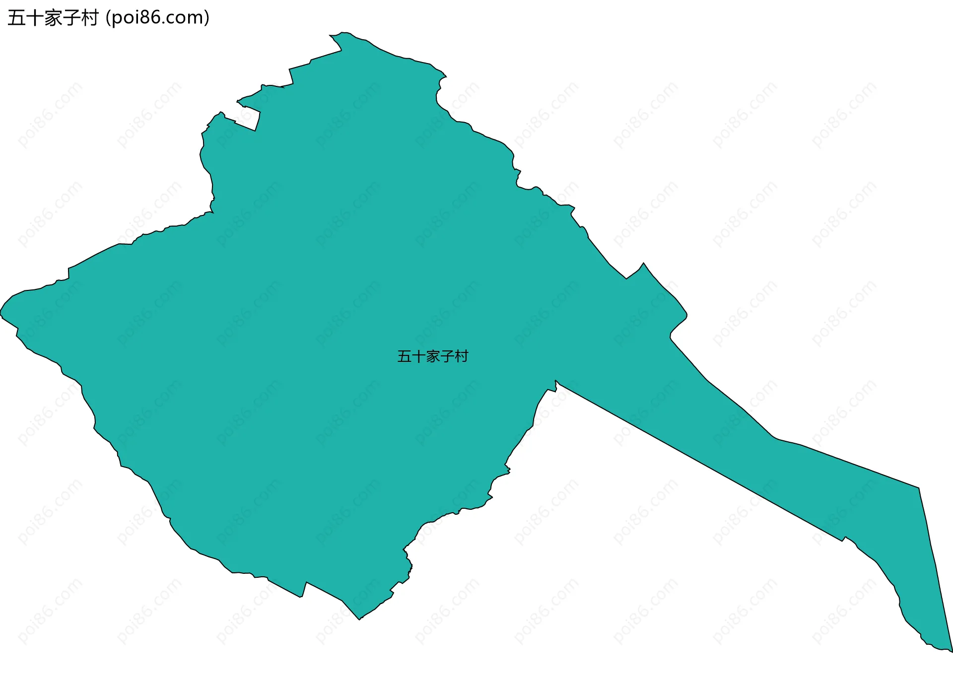 五十家子村边界地图