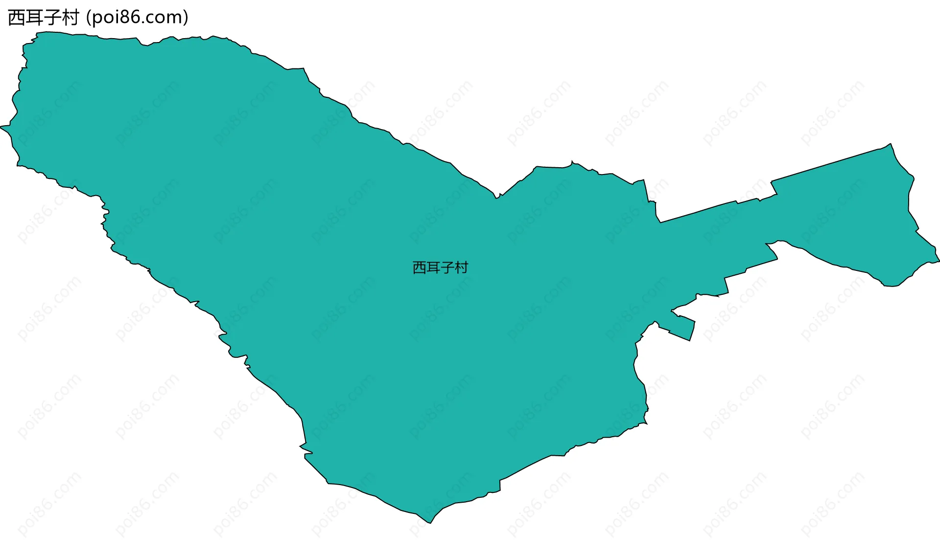 西耳子村边界地图