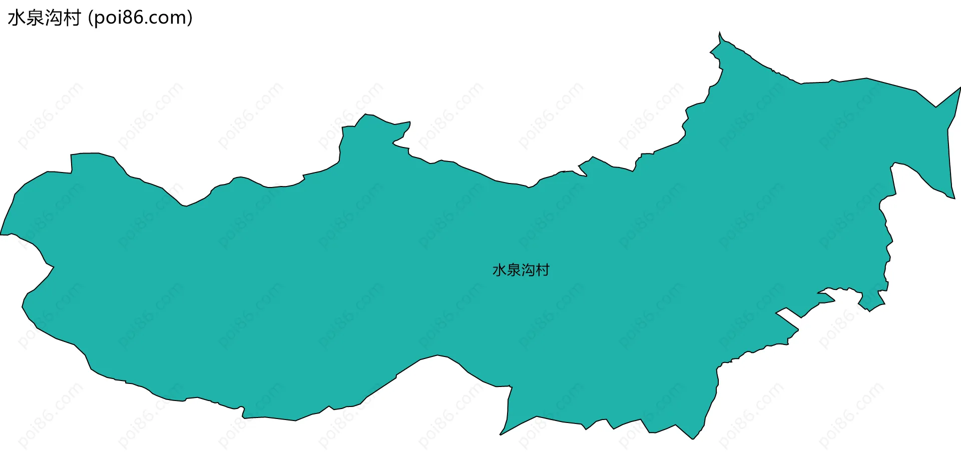 水泉沟村边界地图