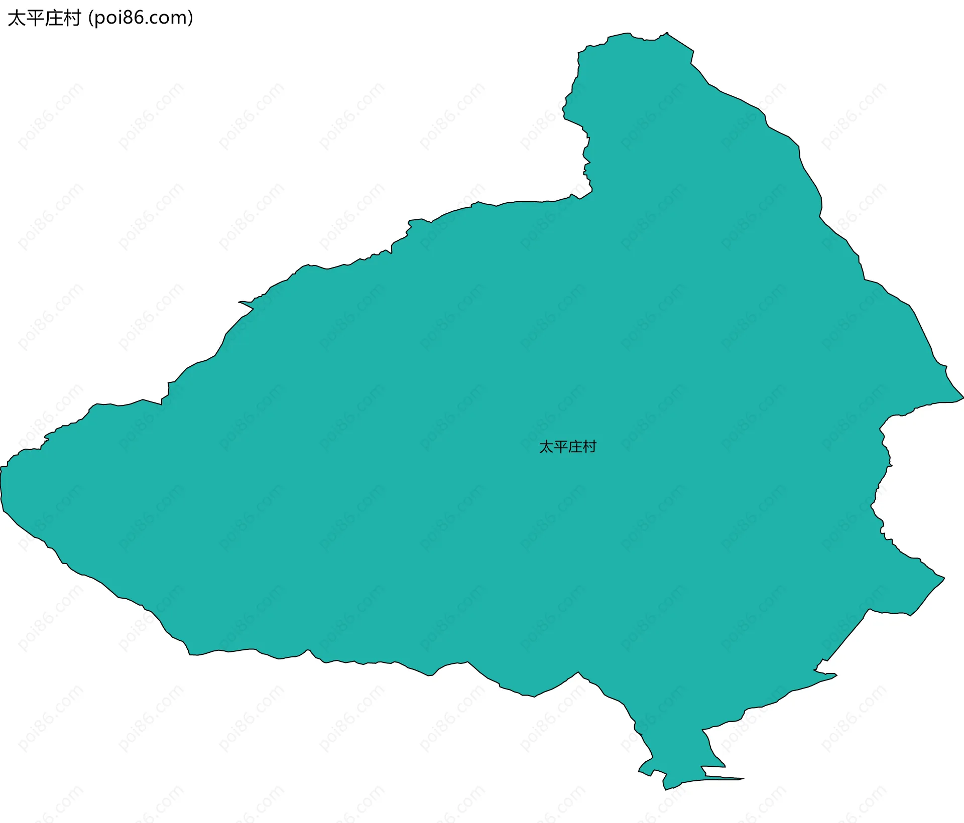太平庄村边界地图