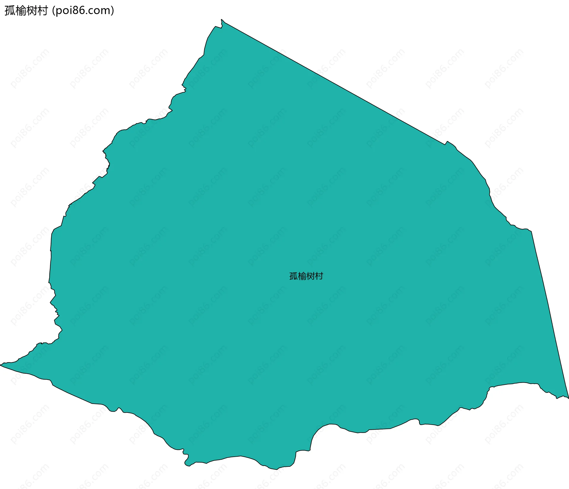 孤榆树村边界地图