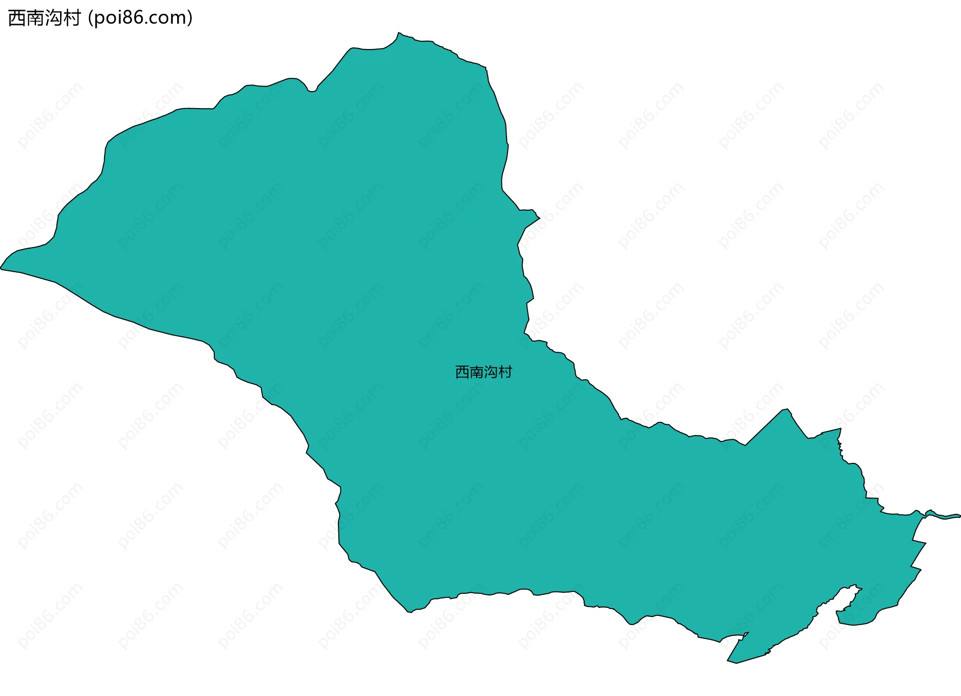 西南沟村边界地图