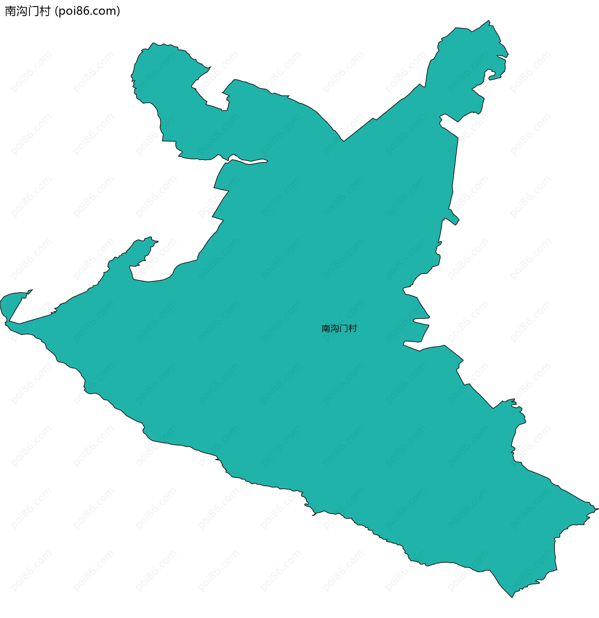 南沟门村边界地图