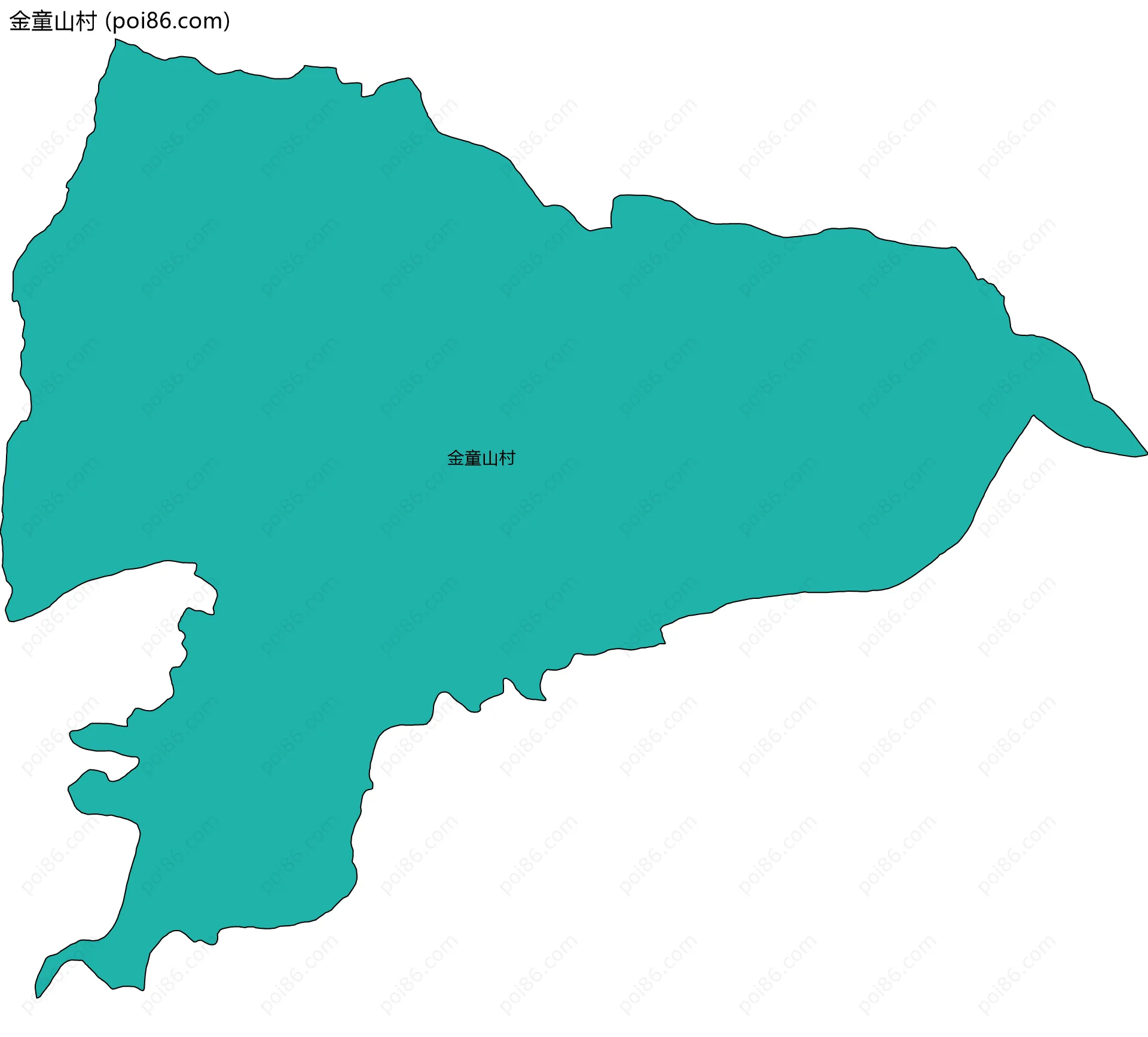 金童山村边界地图