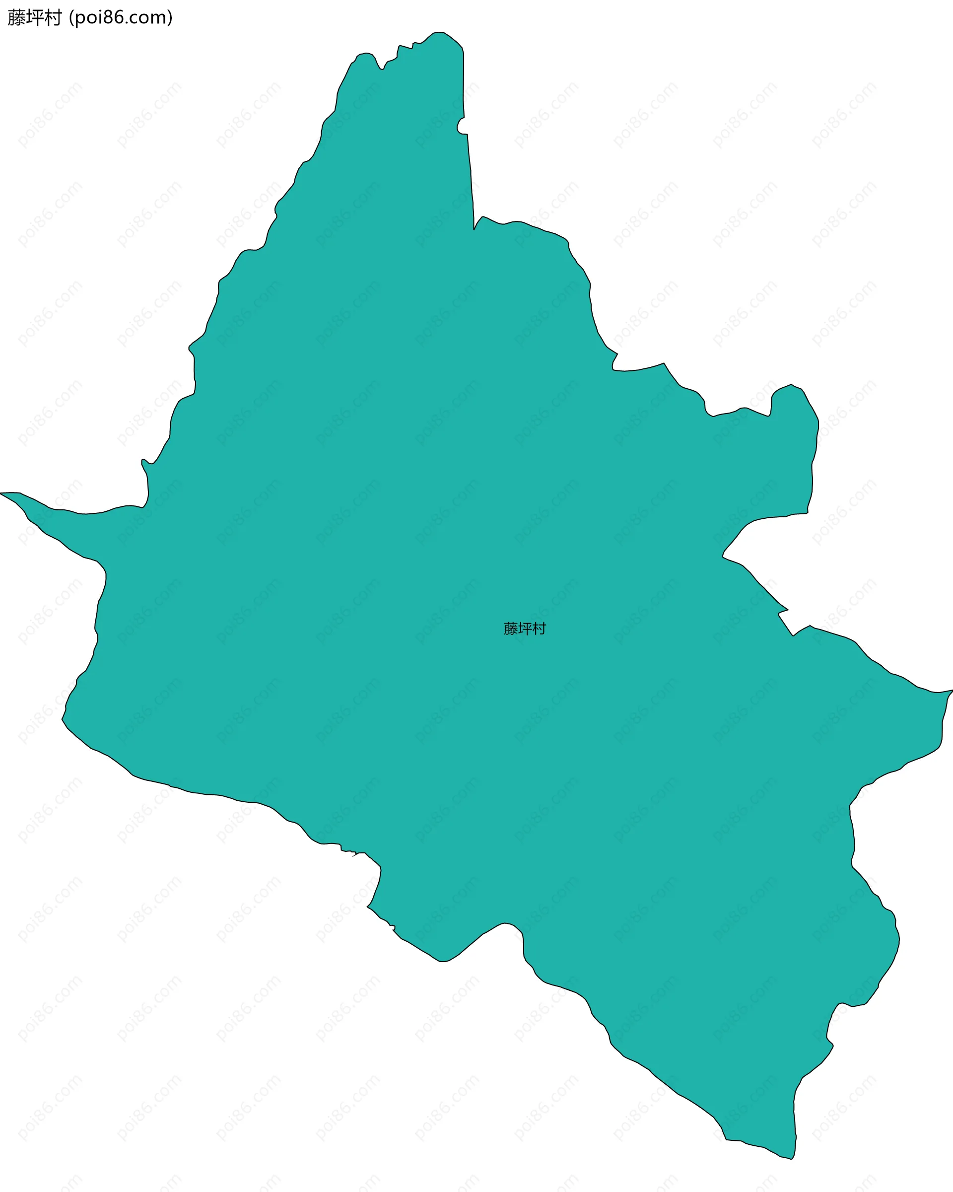 藤坪村边界地图